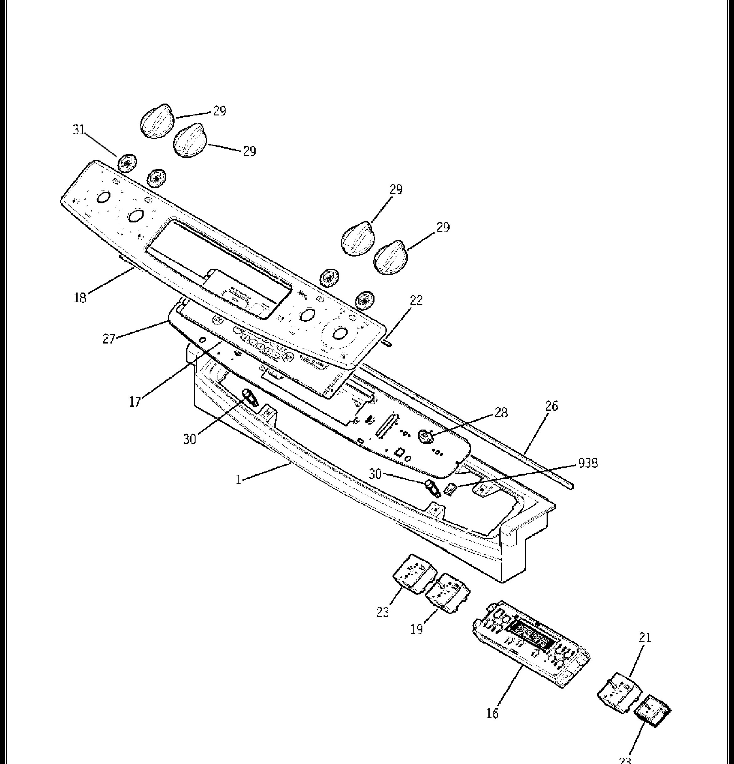 PS905DP2BB Exploded View 1 appliance exploded-view parts diagram