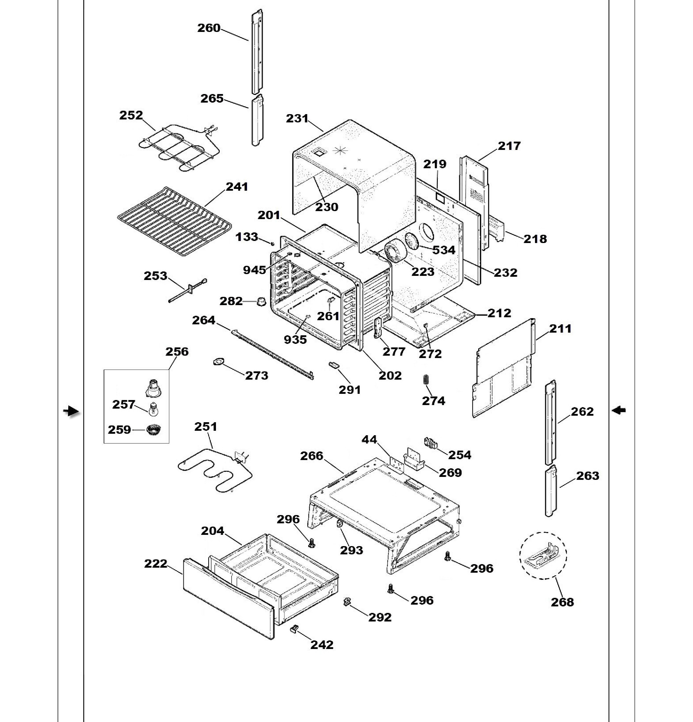 PS905SP2SS Exploded View 4 appliance exploded-view parts diagram