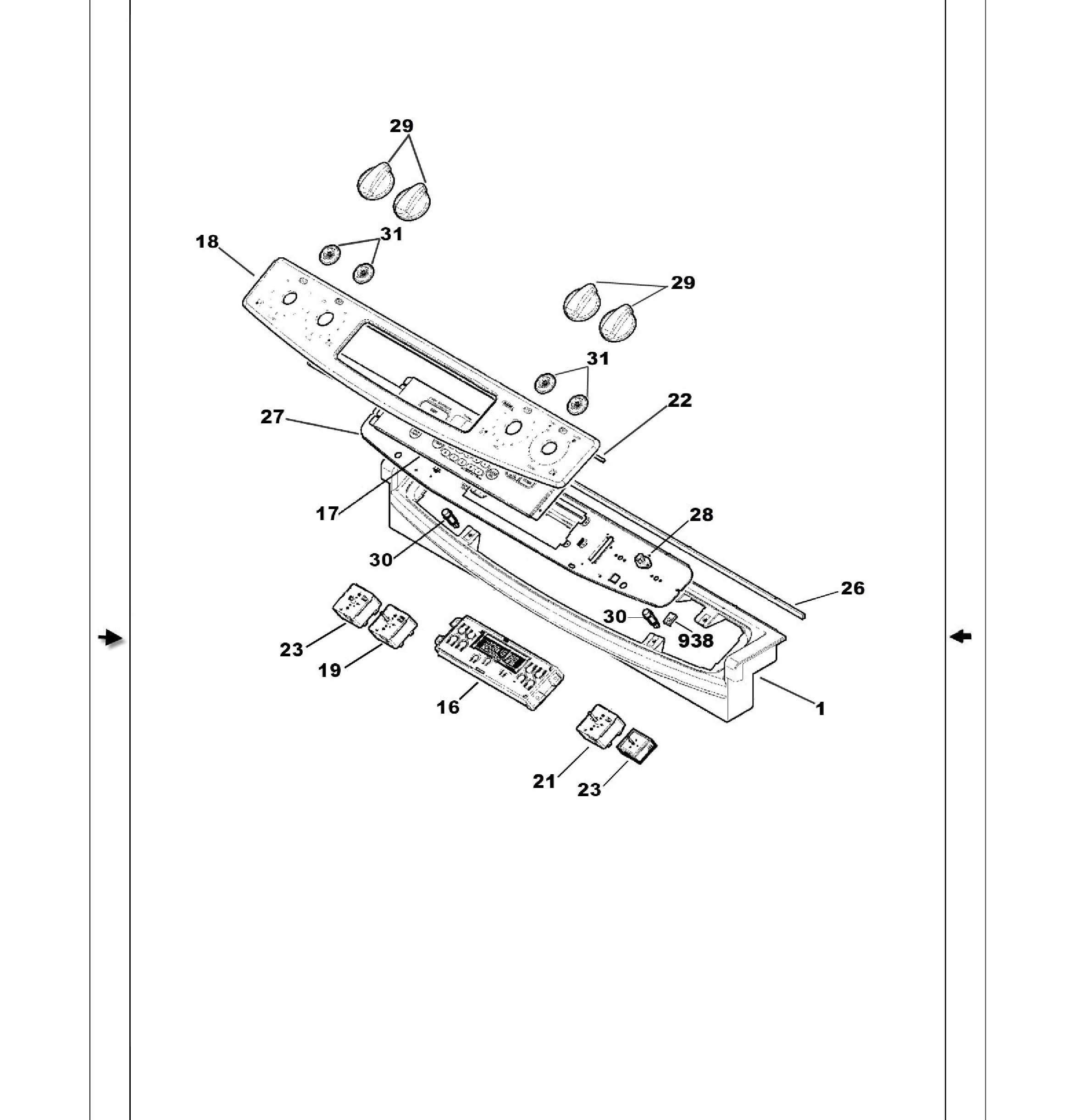 PS905TP1WW Exploded View 1 appliance exploded-view parts diagram