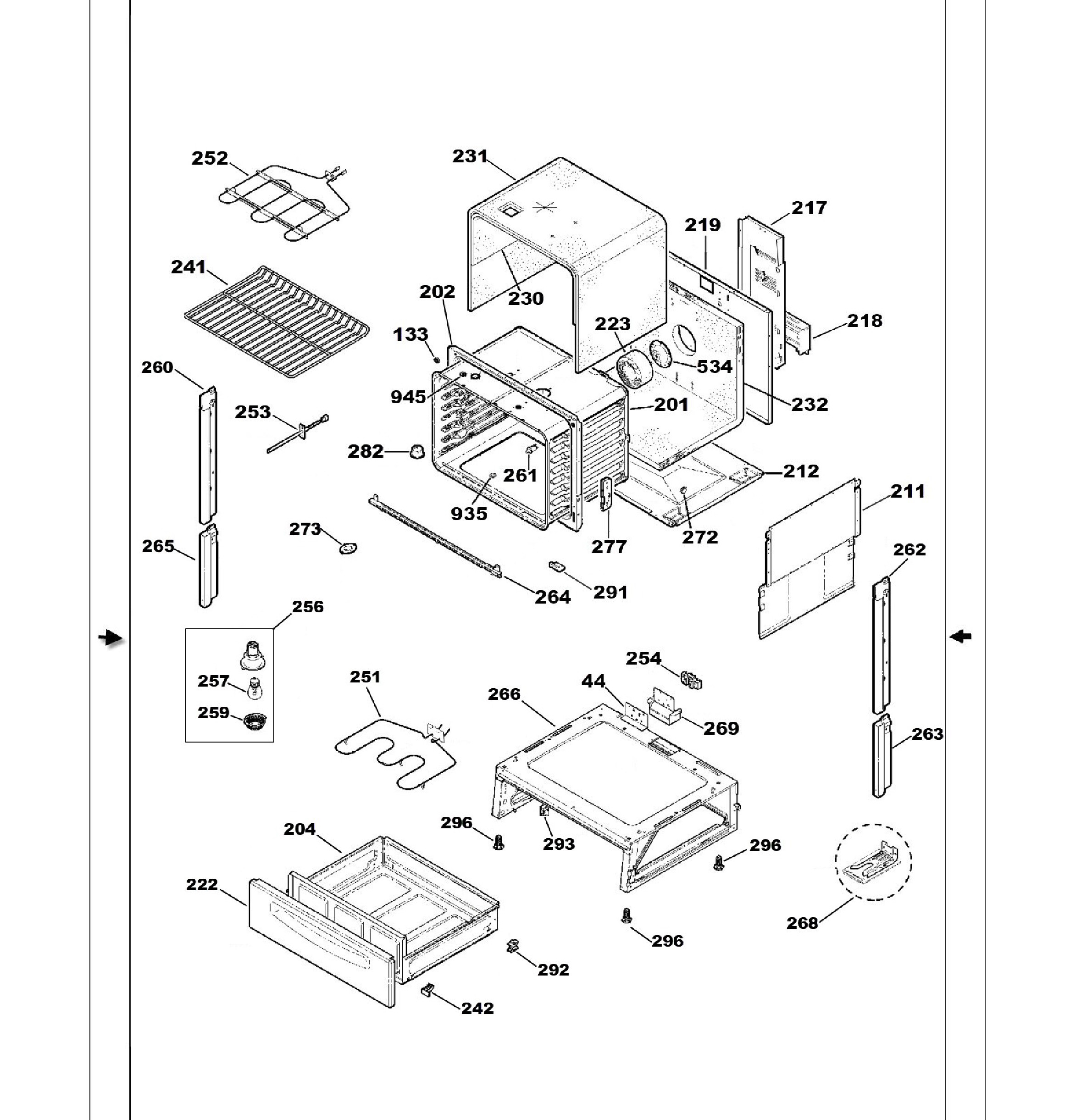 PS905TP1WW Exploded View 4 appliance exploded-view parts diagram