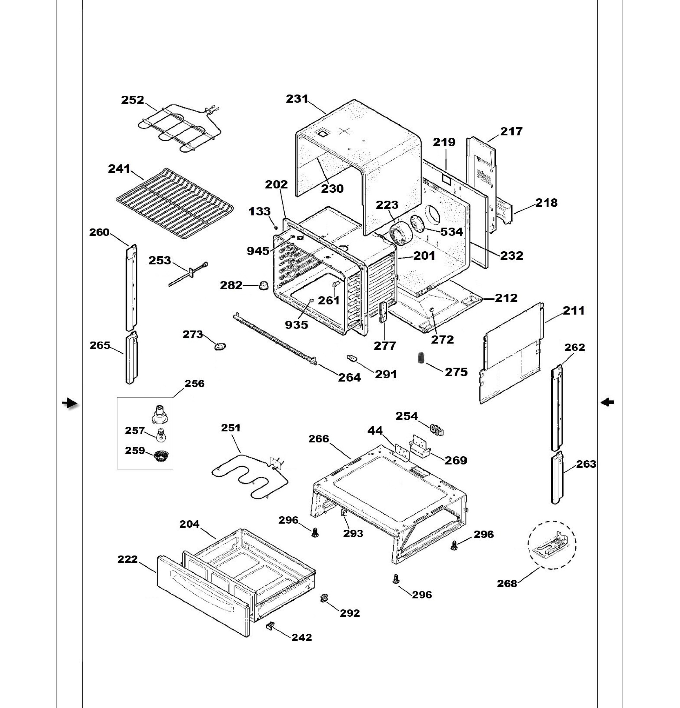 PS905TP2WW Exploded View 4 appliance exploded-view parts diagram