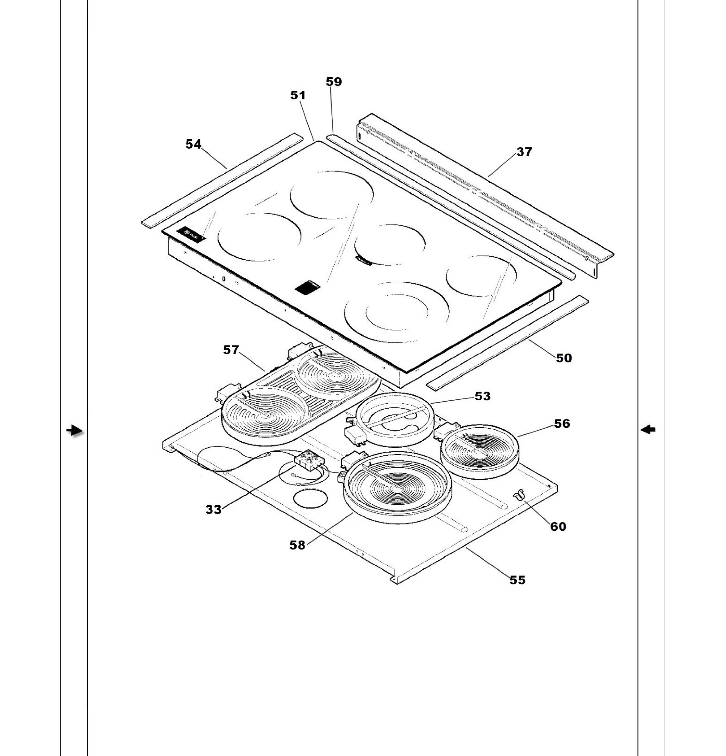 PS905TP2WW Exploded View 2 appliance exploded-view parts diagram