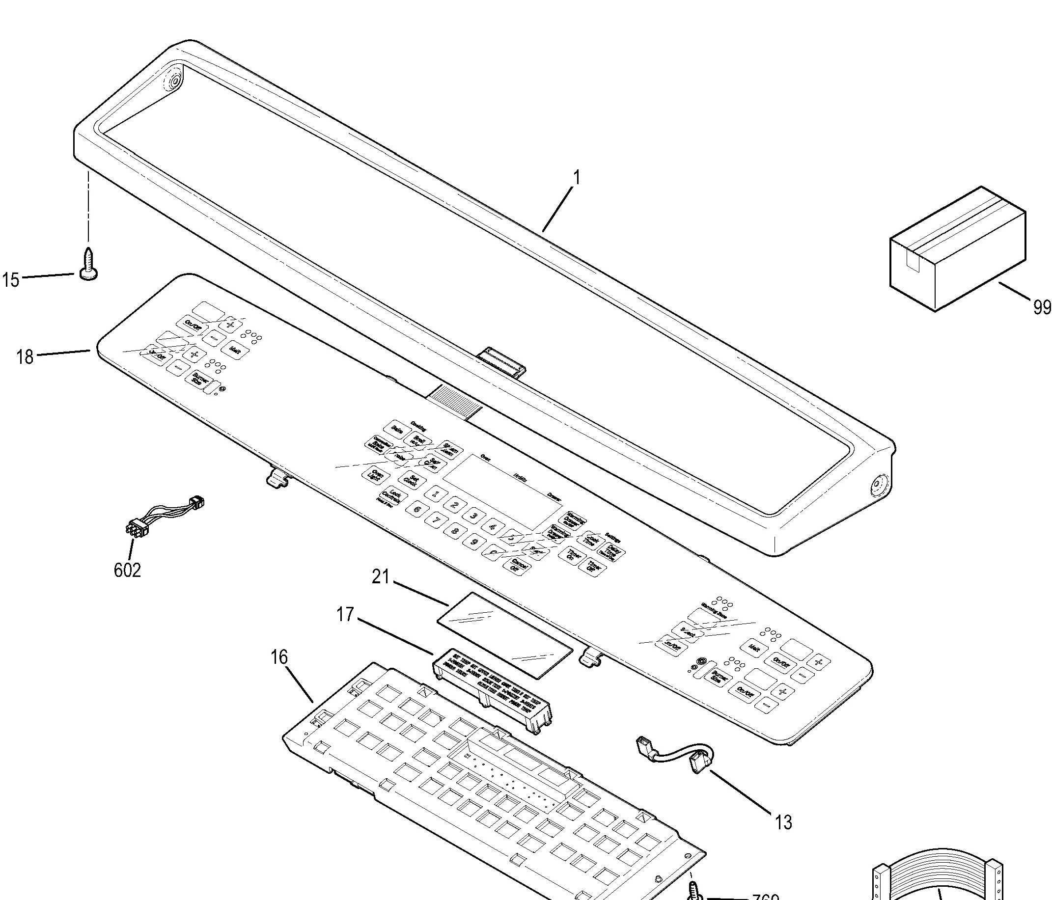 PS950SF3SS Exploded View 1 appliance exploded-view parts diagram