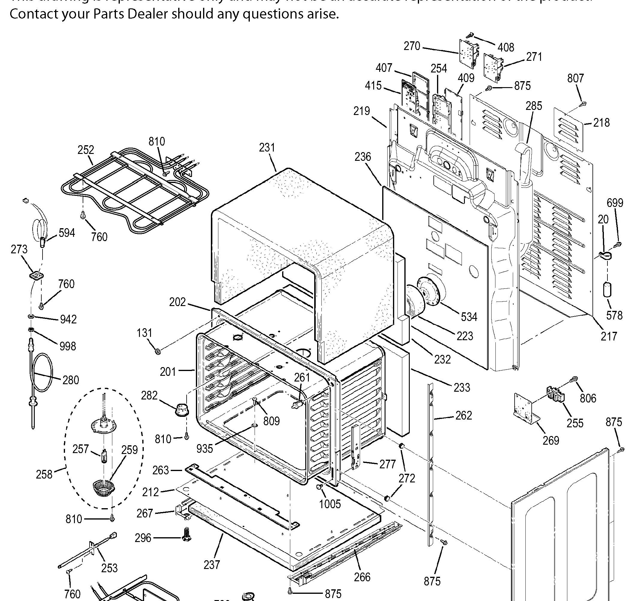 PS950SF3SS Exploded View 4 appliance exploded-view parts diagram