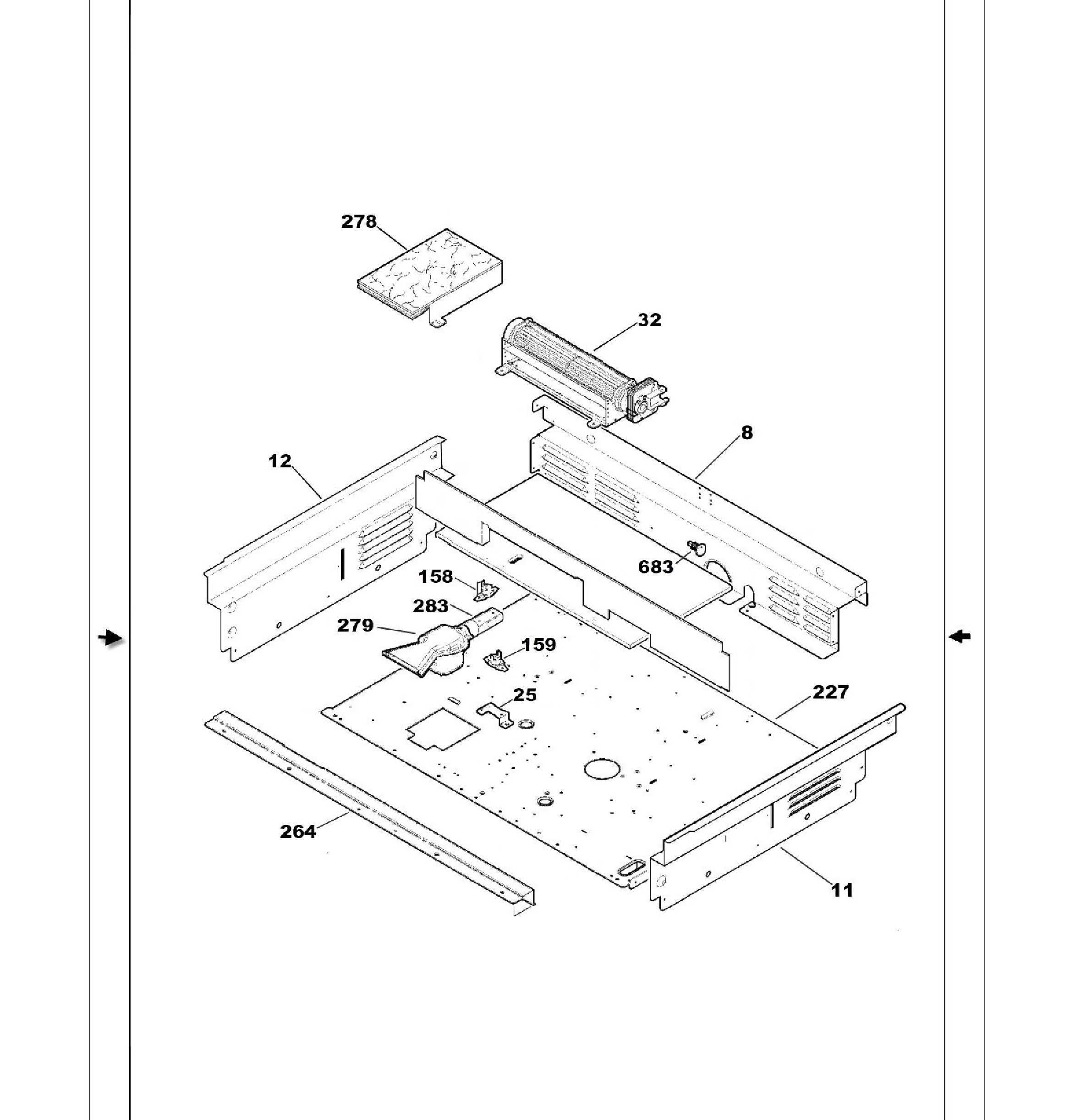PS968DP1BB Exploded View 3 appliance exploded-view parts diagram