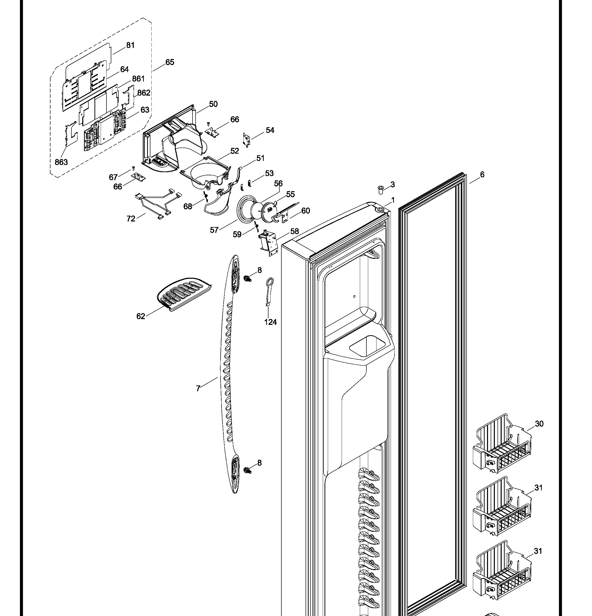 PSK29VHXACCC Exploded View 1 appliance exploded-view parts diagram