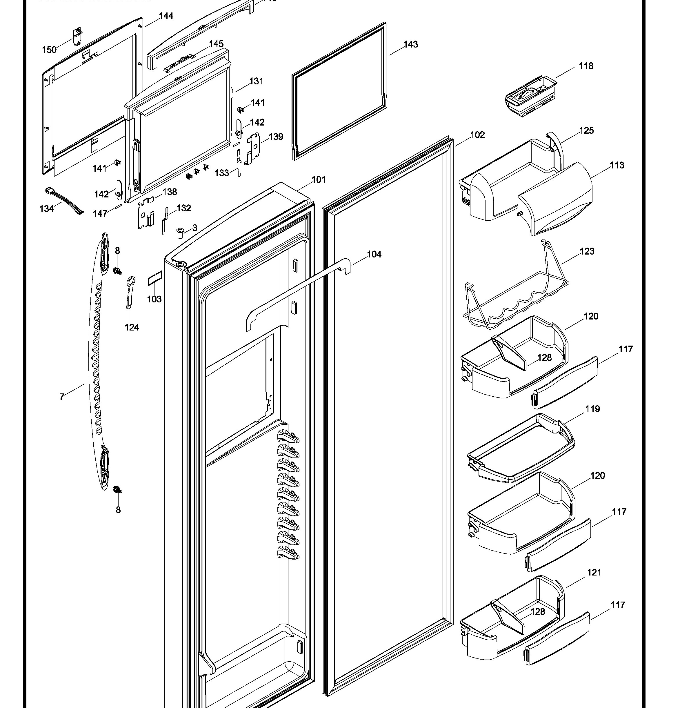 PSK29VHXACWW Exploded View 2 appliance exploded-view parts diagram