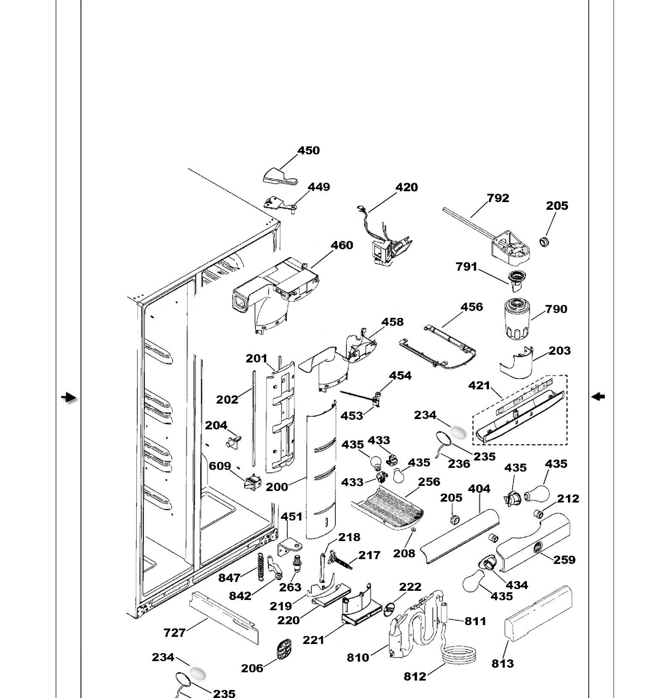 PSS26SHRCSS Exploded View 6 appliance exploded-view parts diagram