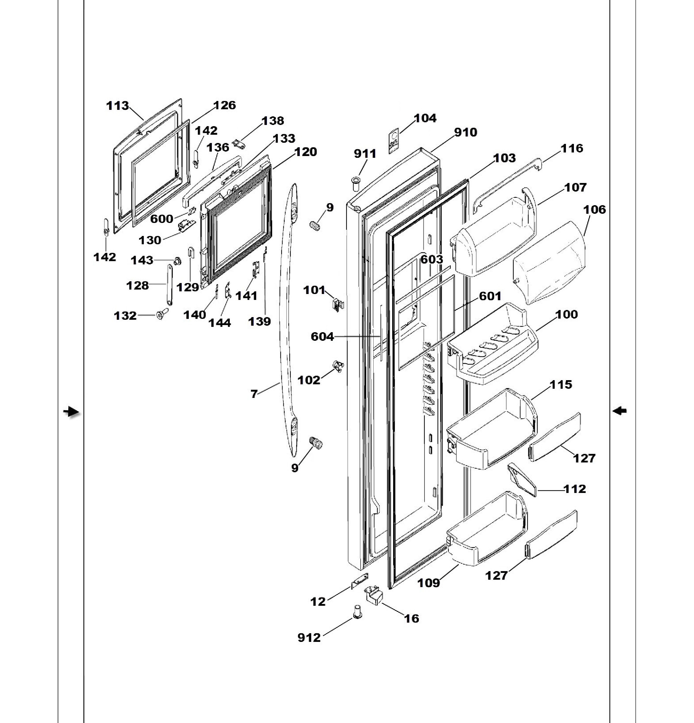 PSS26SHRCSS Exploded View 3 appliance exploded-view parts diagram