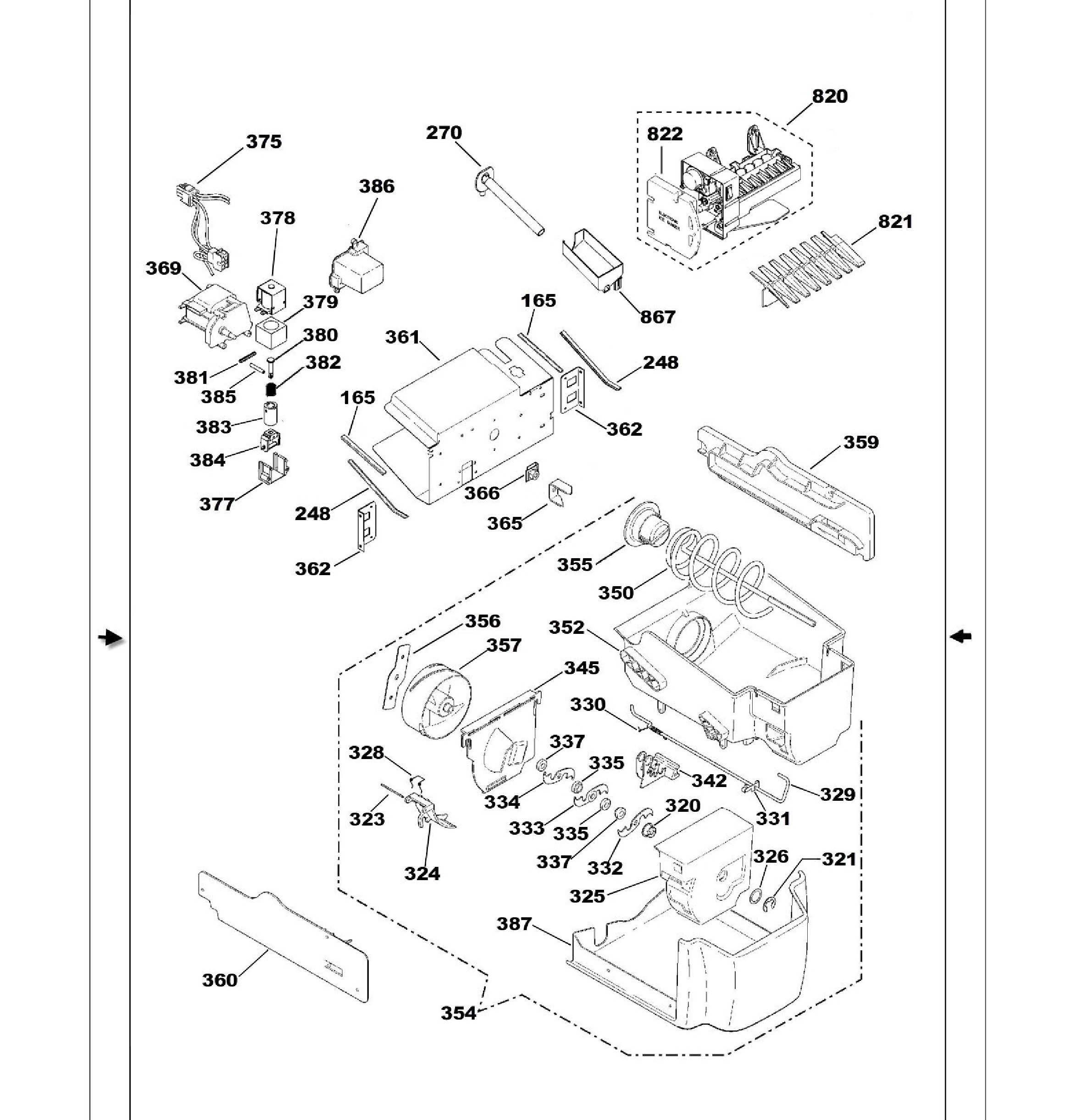 PSS26SHRCSS Exploded View 9 appliance exploded-view parts diagram