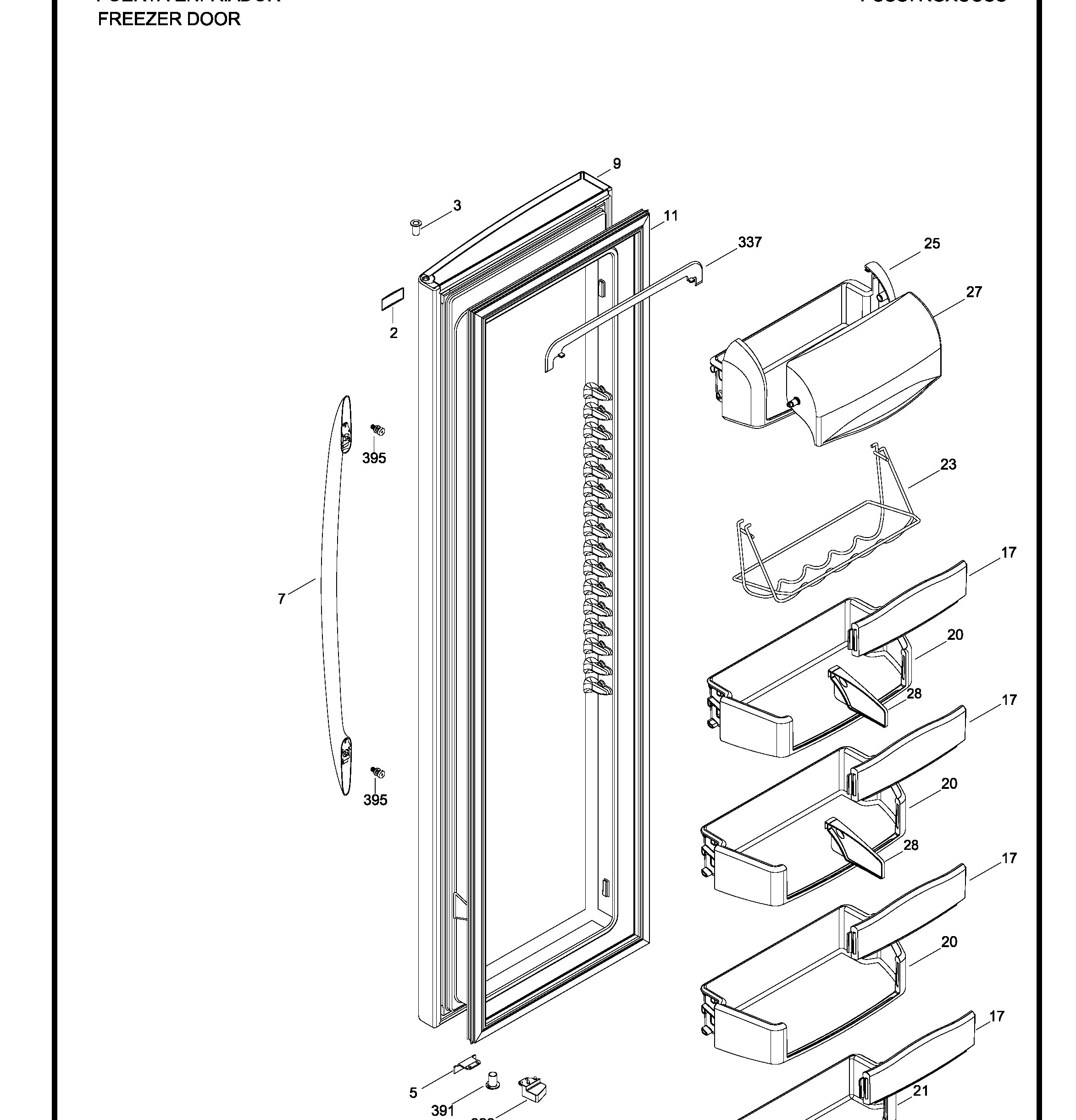 PSSS7RGXCCSS Exploded View 1 appliance exploded-view parts diagram