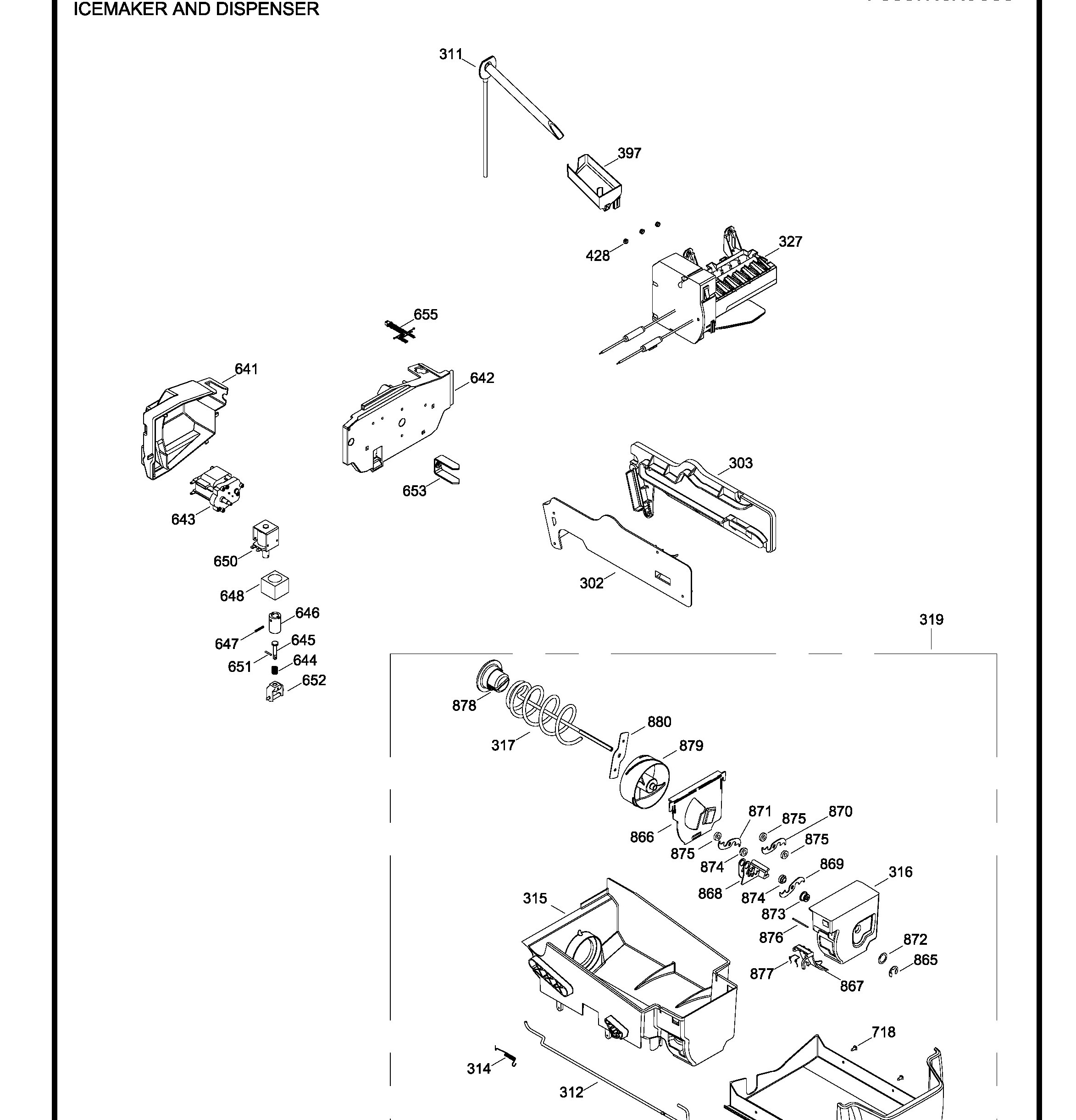 PSSS7RGXCCSS Exploded View 5 appliance exploded-view parts diagram