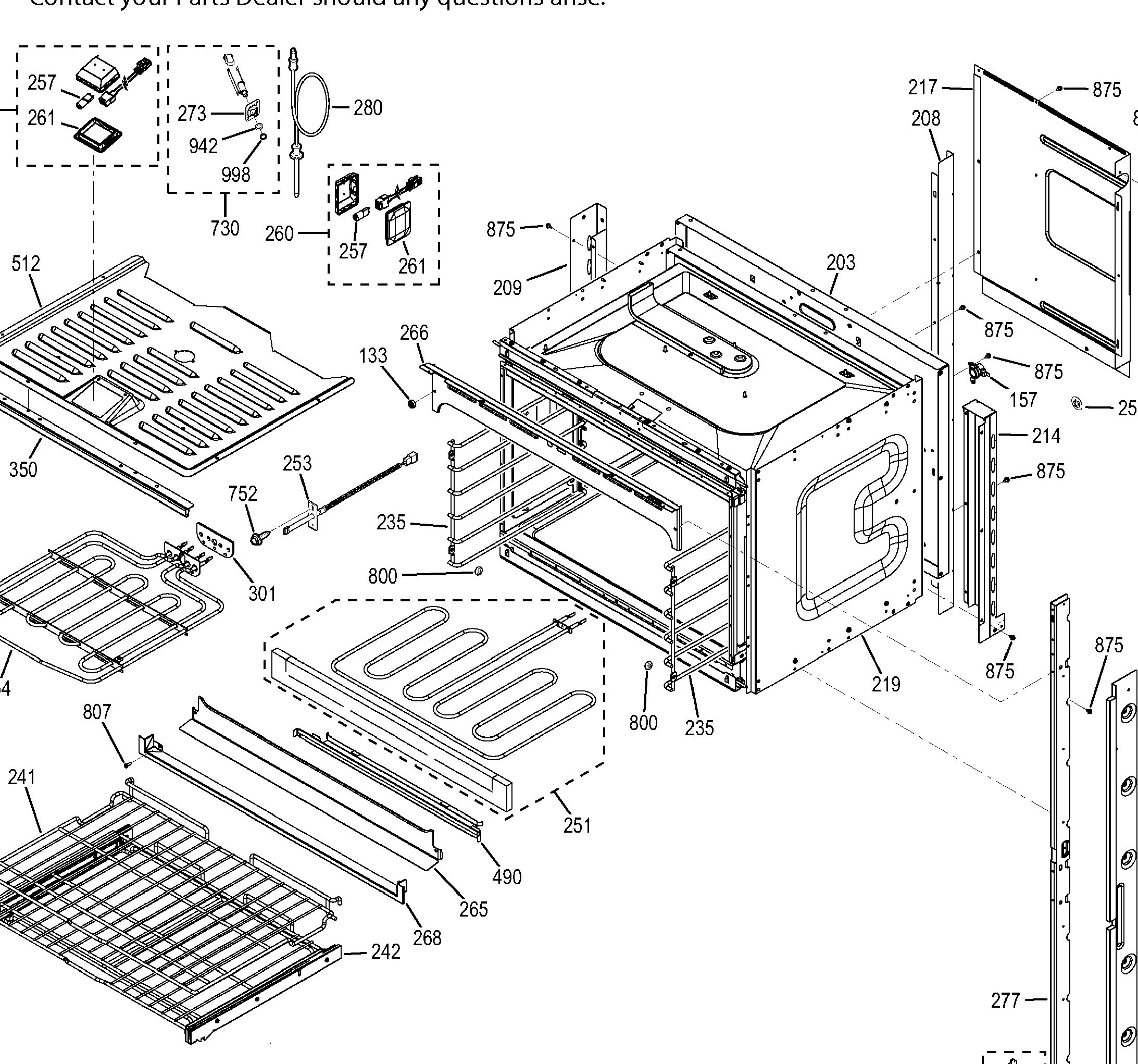 PT7550EH1ES Exploded View 2 appliance exploded-view parts diagram