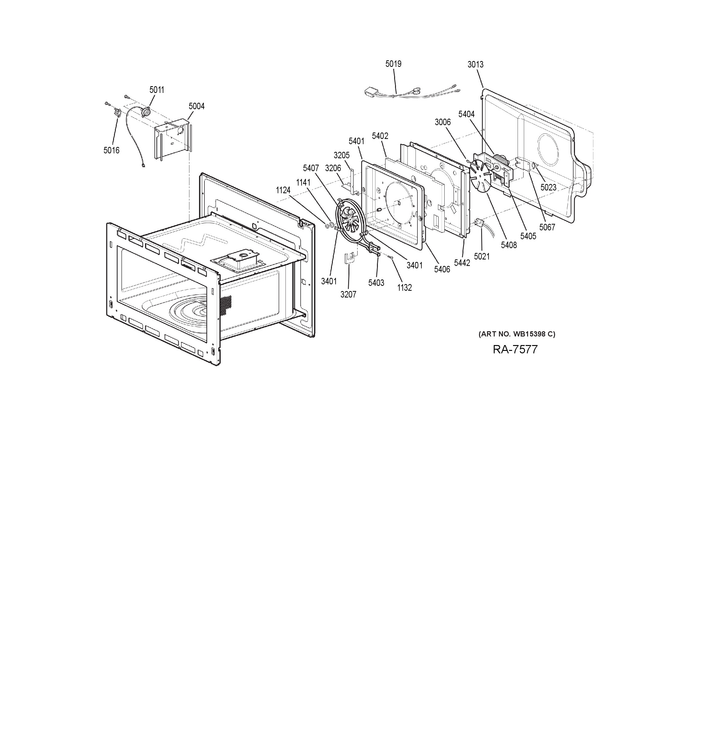 PT7800SHBSS Exploded View 5 appliance exploded-view parts diagram