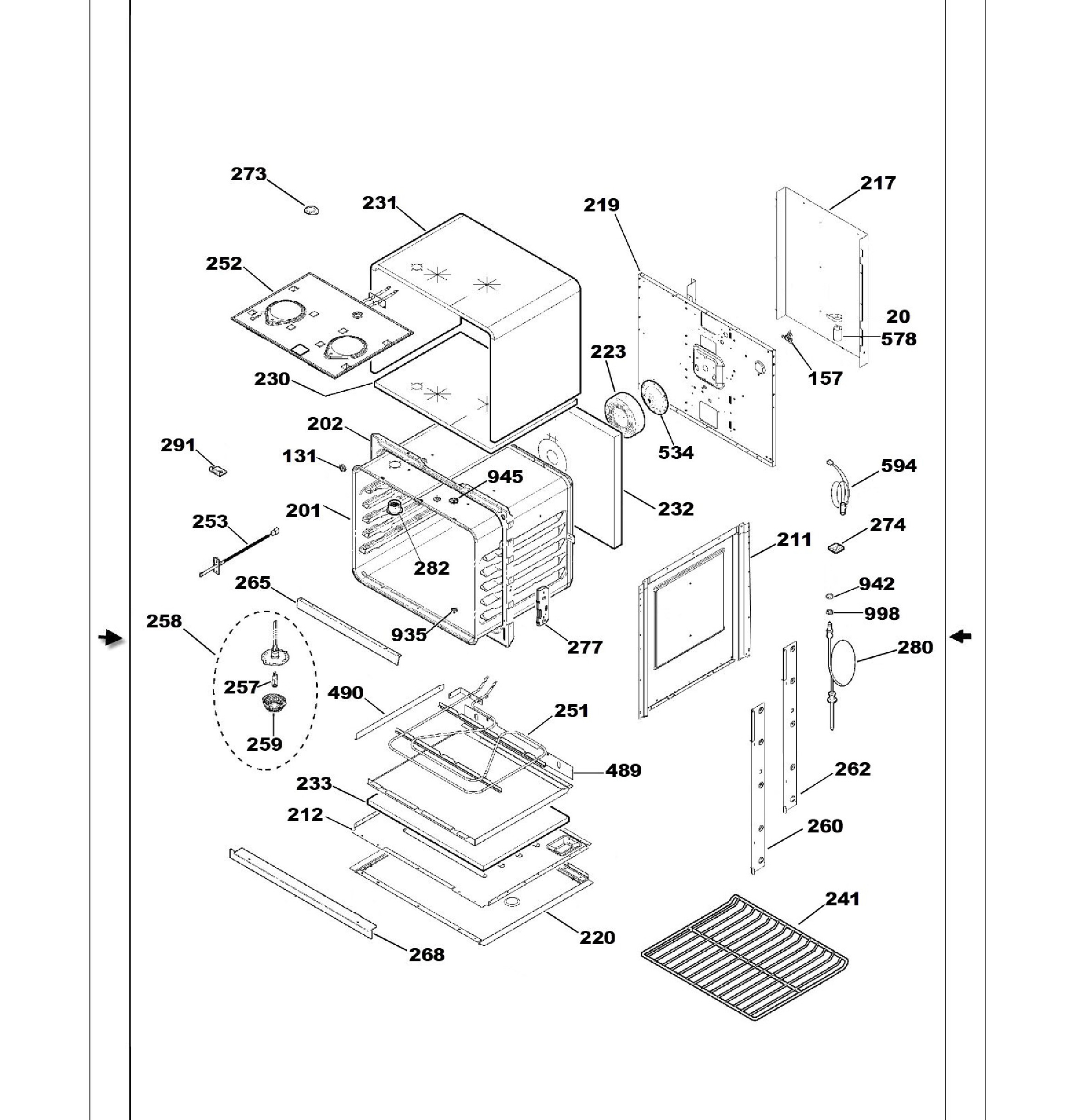 PT916SM1SS Exploded View 3 appliance exploded-view parts diagram