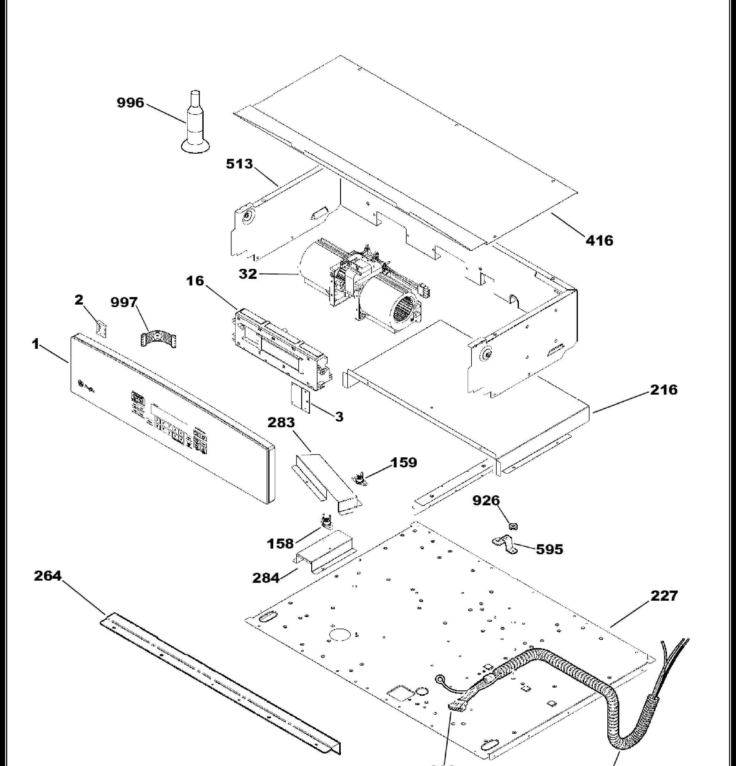 PT916SR2SS Exploded View 1 appliance exploded-view parts diagram