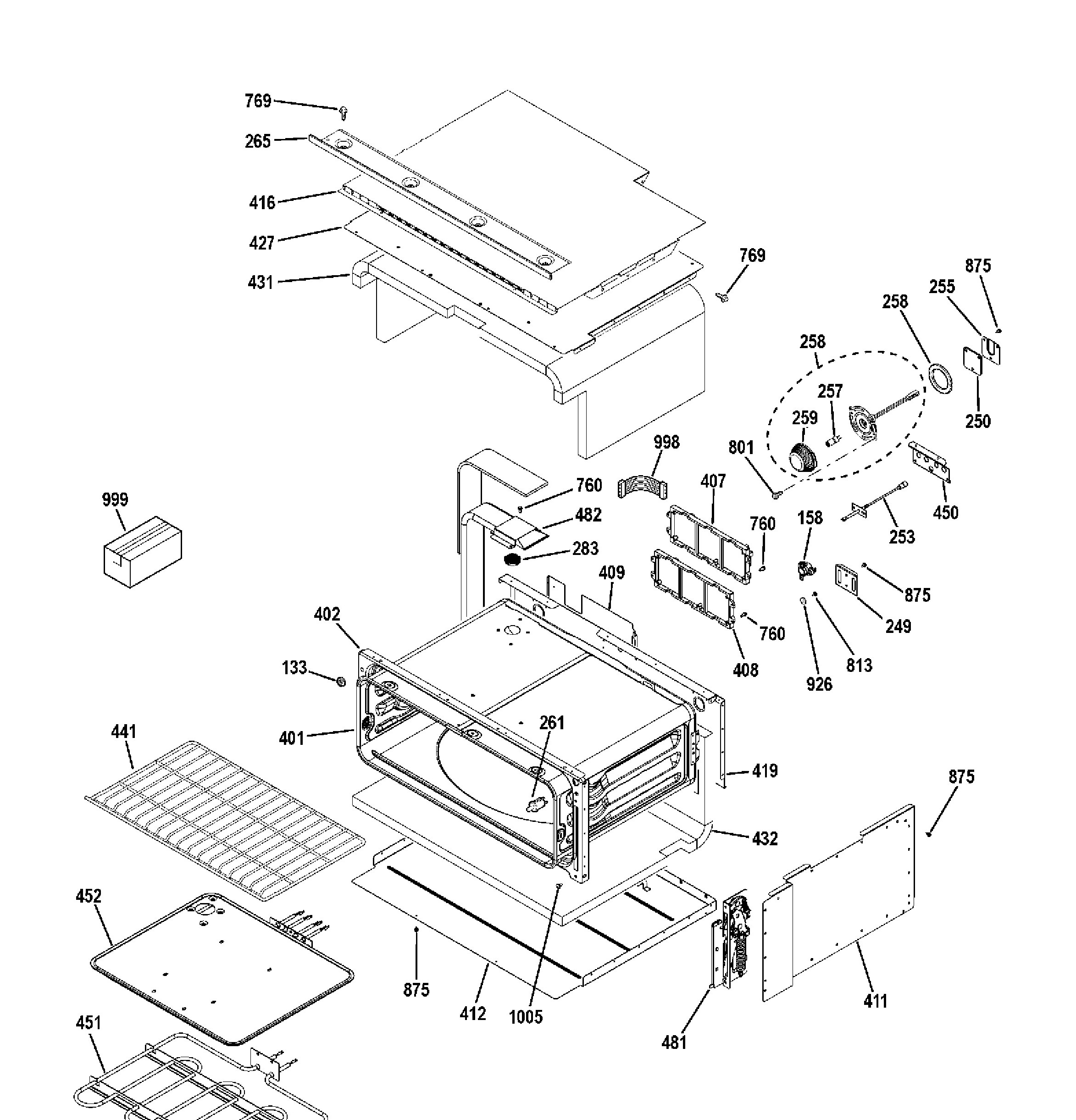PT925SN2SS Exploded View 2 appliance exploded-view parts diagram