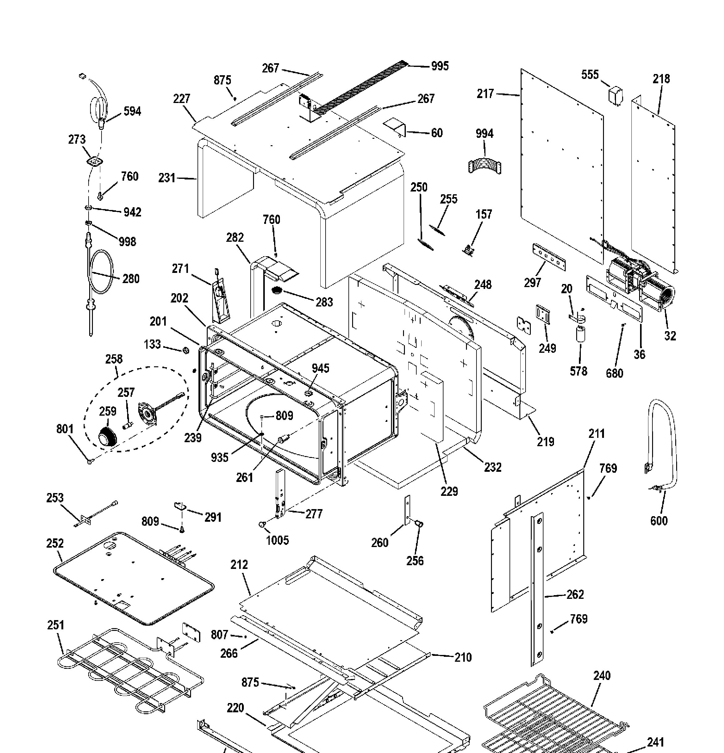 PT925SN2SS Exploded View 3 appliance exploded-view parts diagram