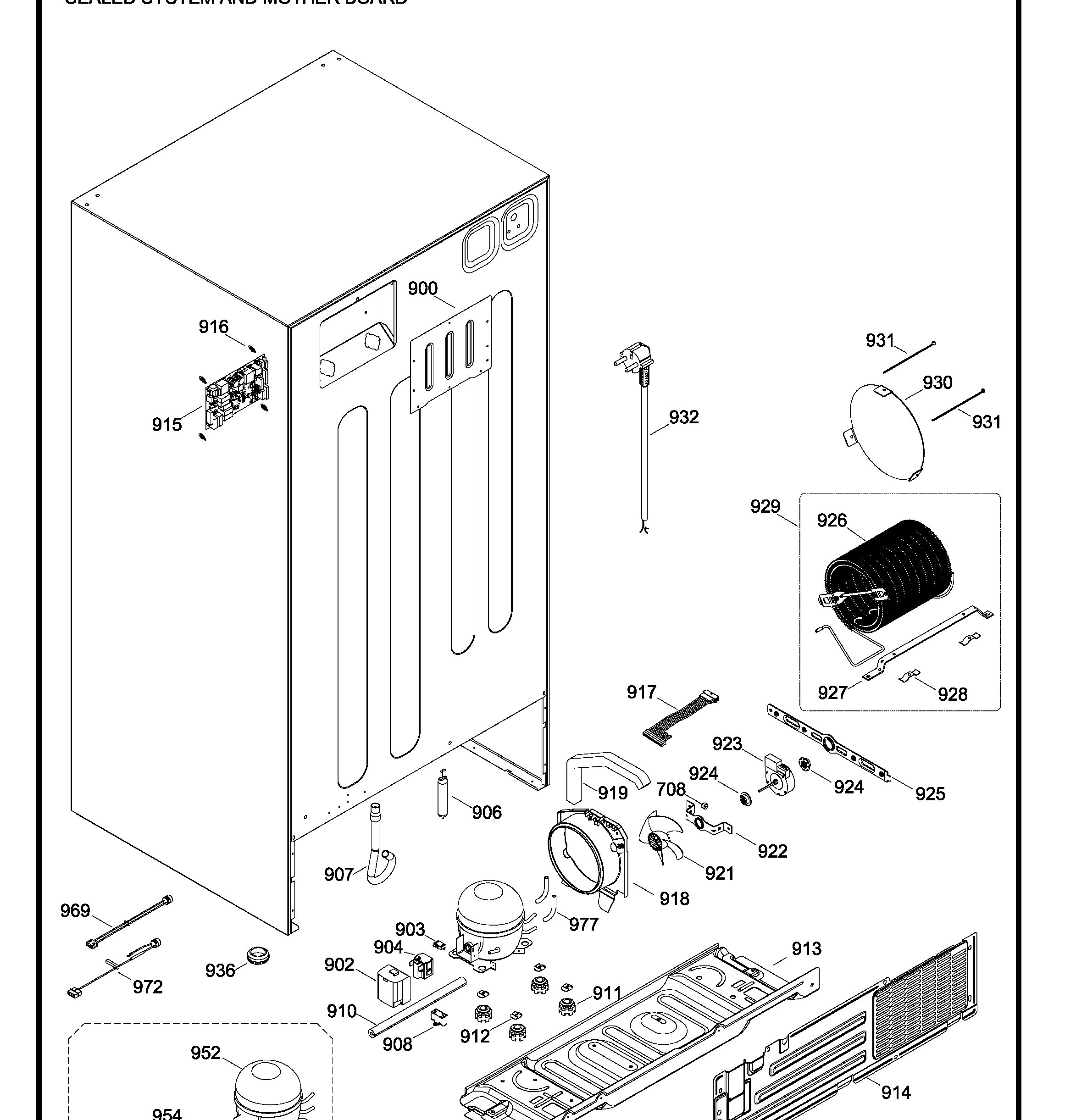 PTE22SBTJRSS Exploded View 7 appliance exploded-view parts diagram