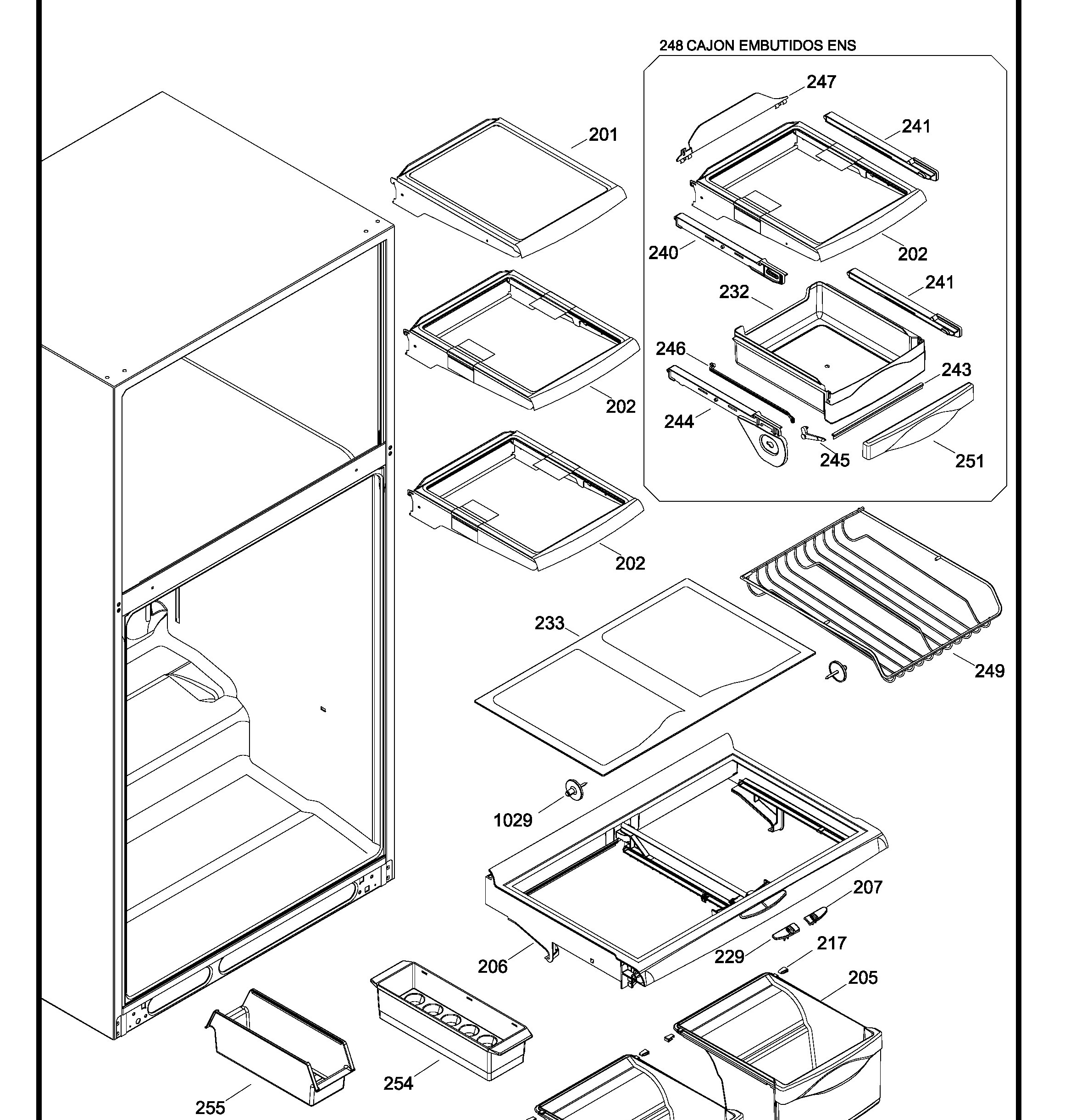 PTE22SBTJRSS Exploded View 3 appliance exploded-view parts diagram