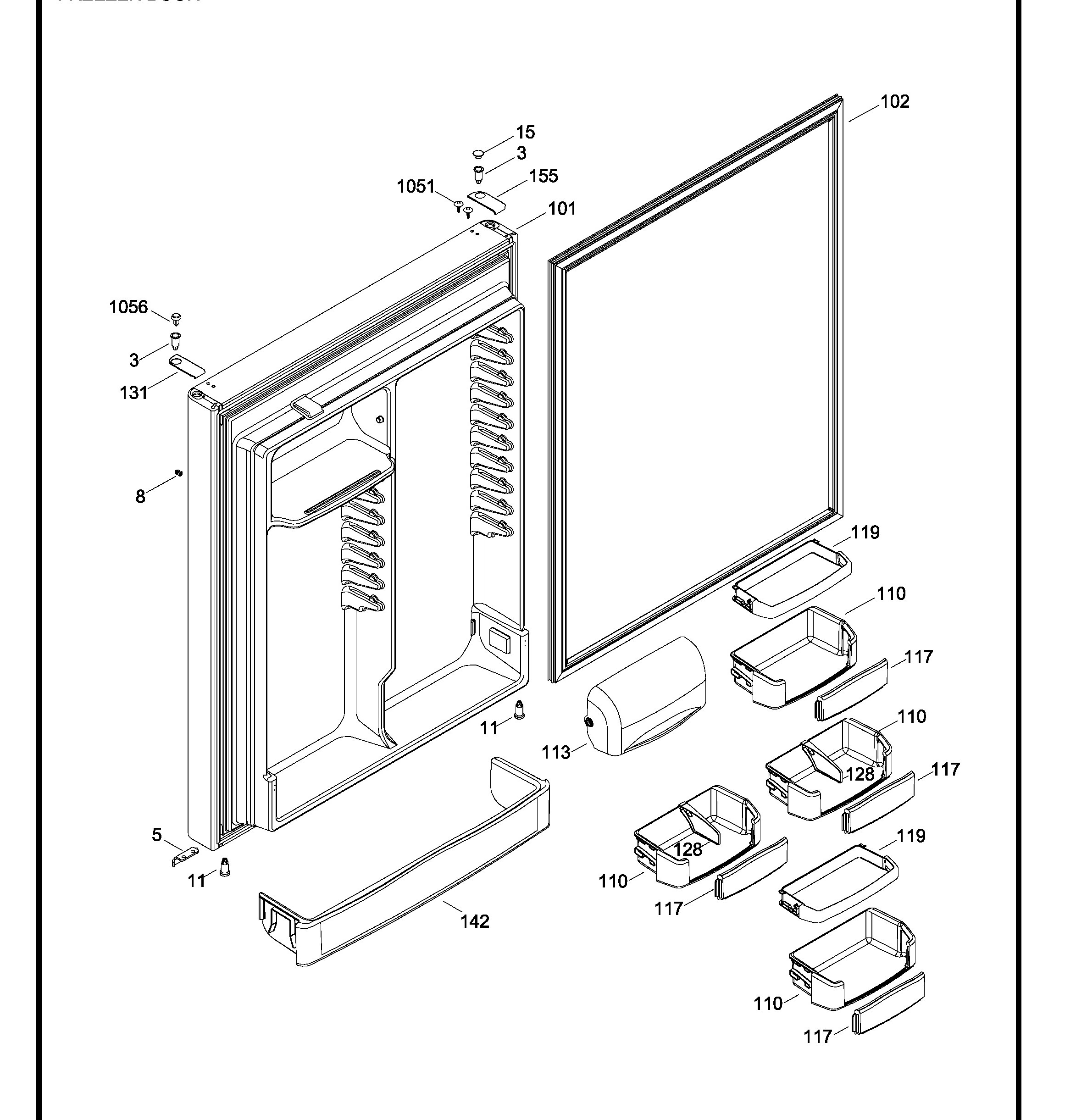PTE22SBTJRSS Exploded View 2 appliance exploded-view parts diagram