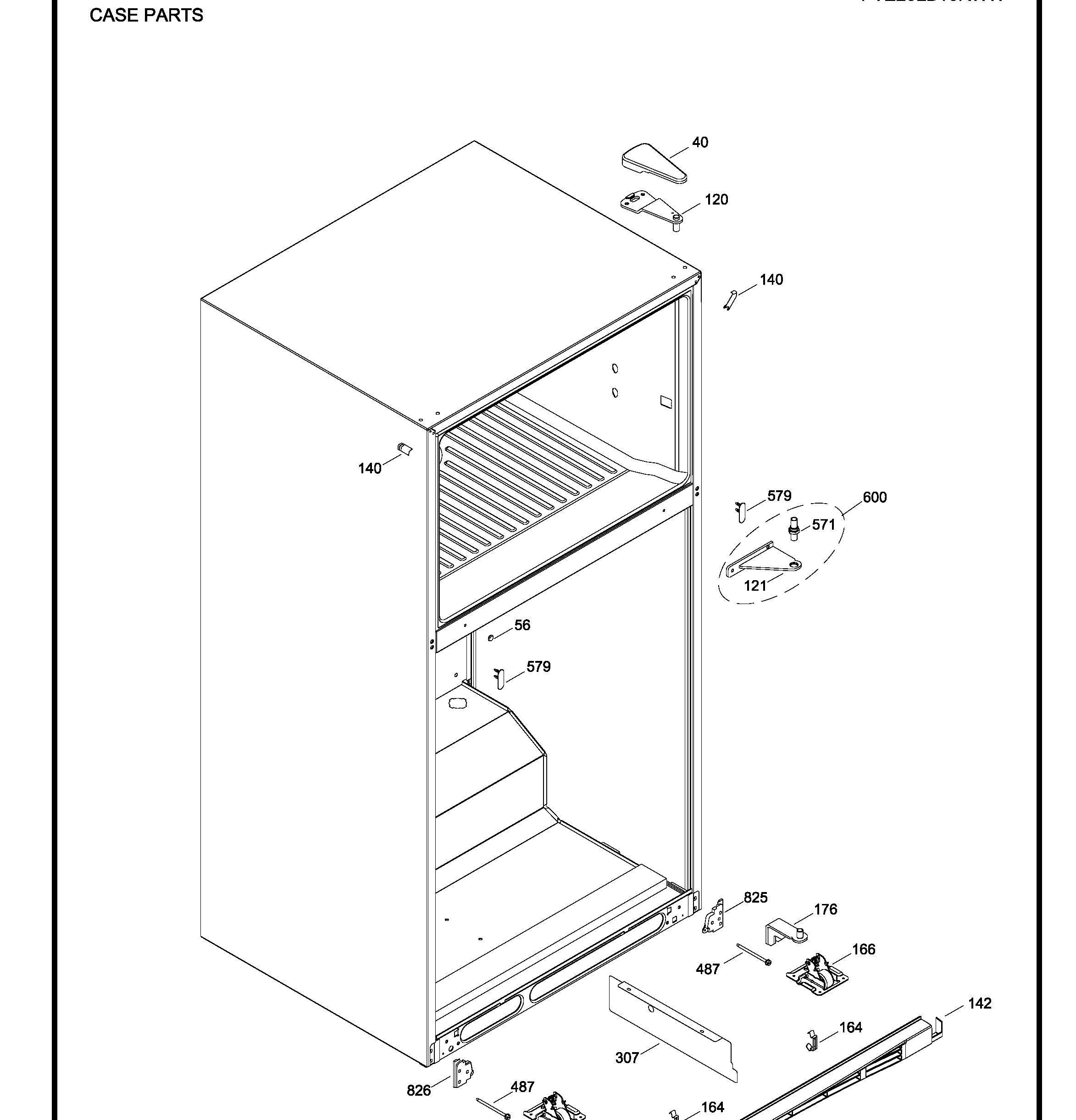 PTE25LBTJRWW Exploded View 6 appliance exploded-view parts diagram