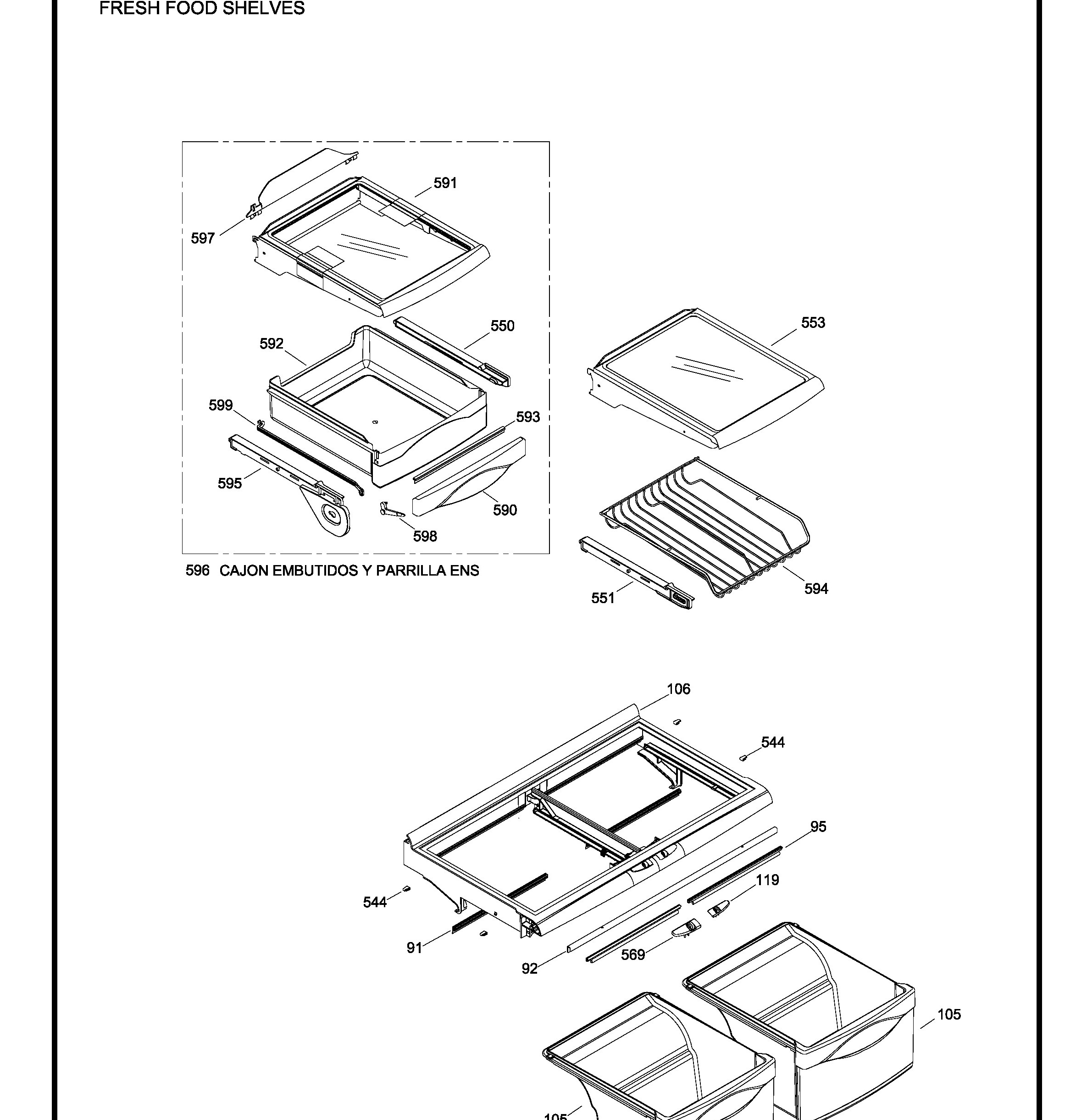 PTE25LBTJRWW Exploded View 5 appliance exploded-view parts diagram
