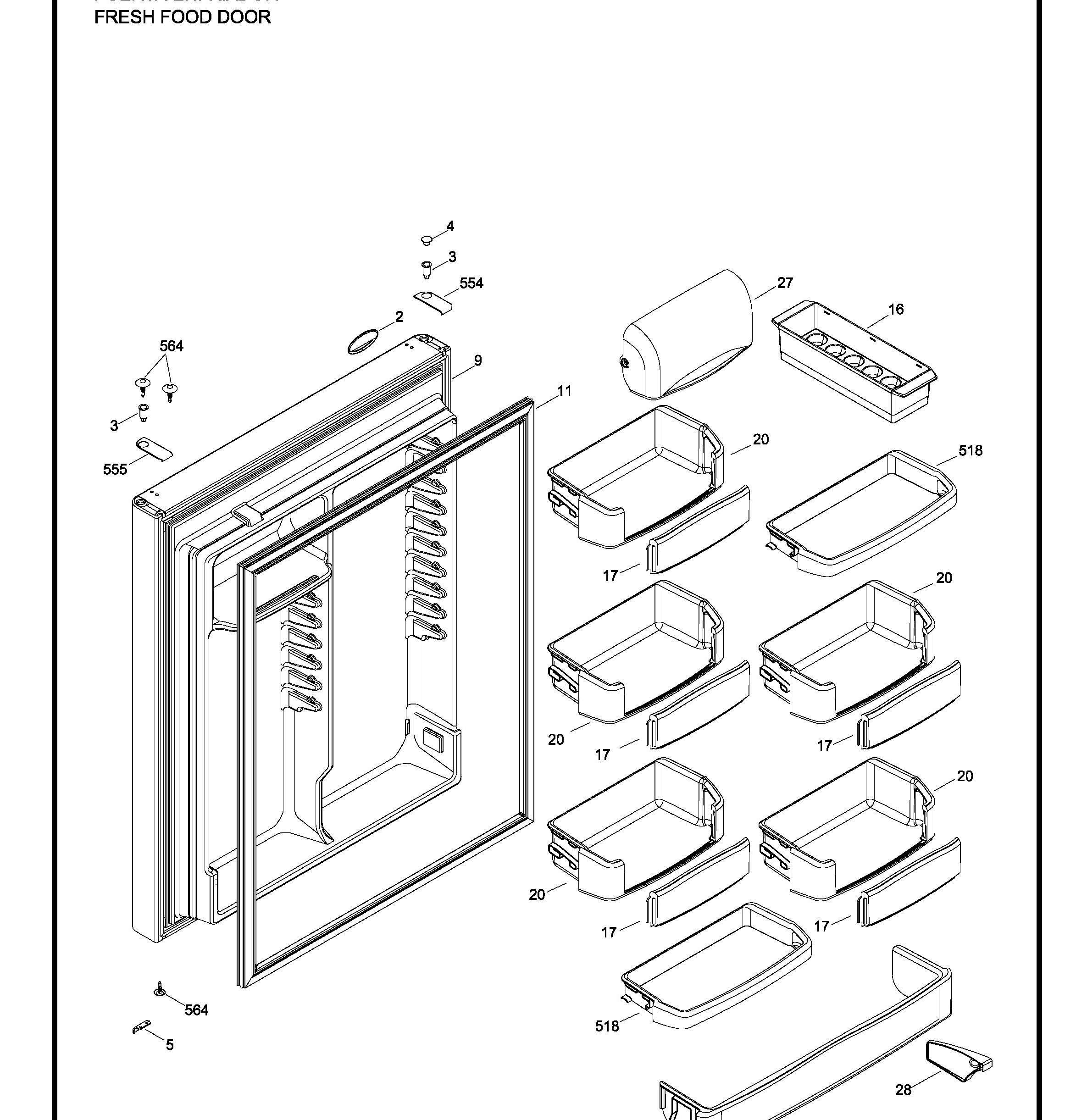 PTE25LBTJRWW Exploded View 2 appliance exploded-view parts diagram
