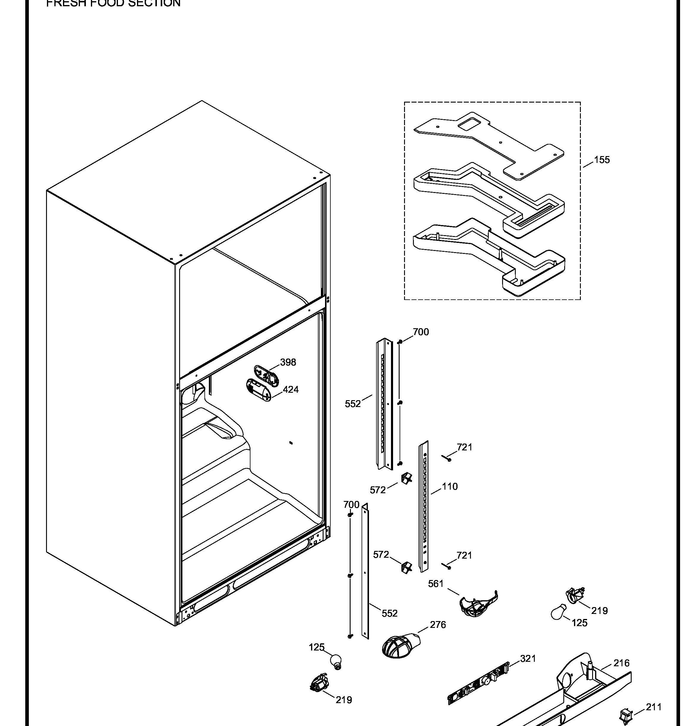 PTS22SCSARSS Exploded View 4 appliance exploded-view parts diagram