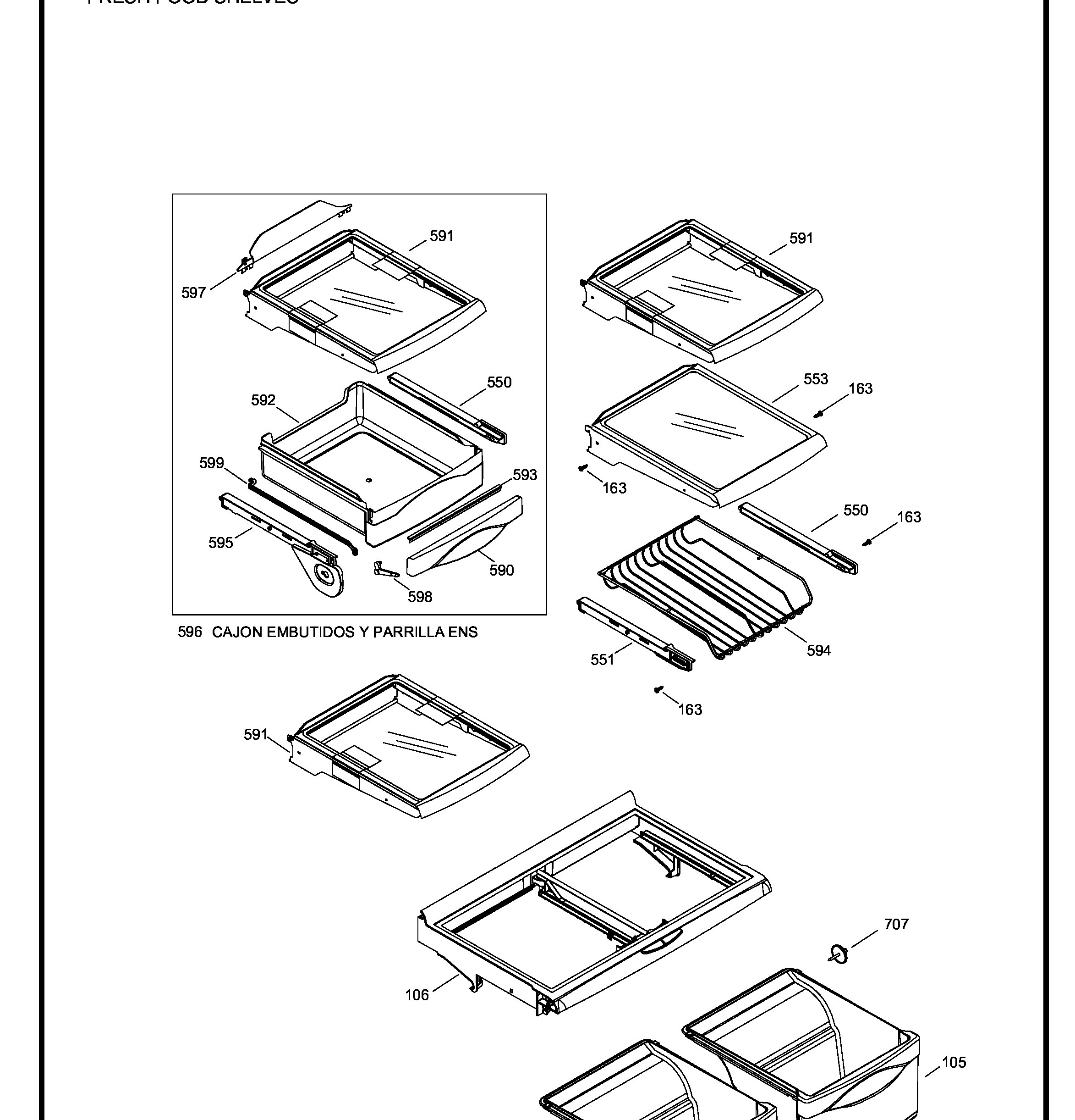 PTS22SCSARSS Exploded View 5 appliance exploded-view parts diagram