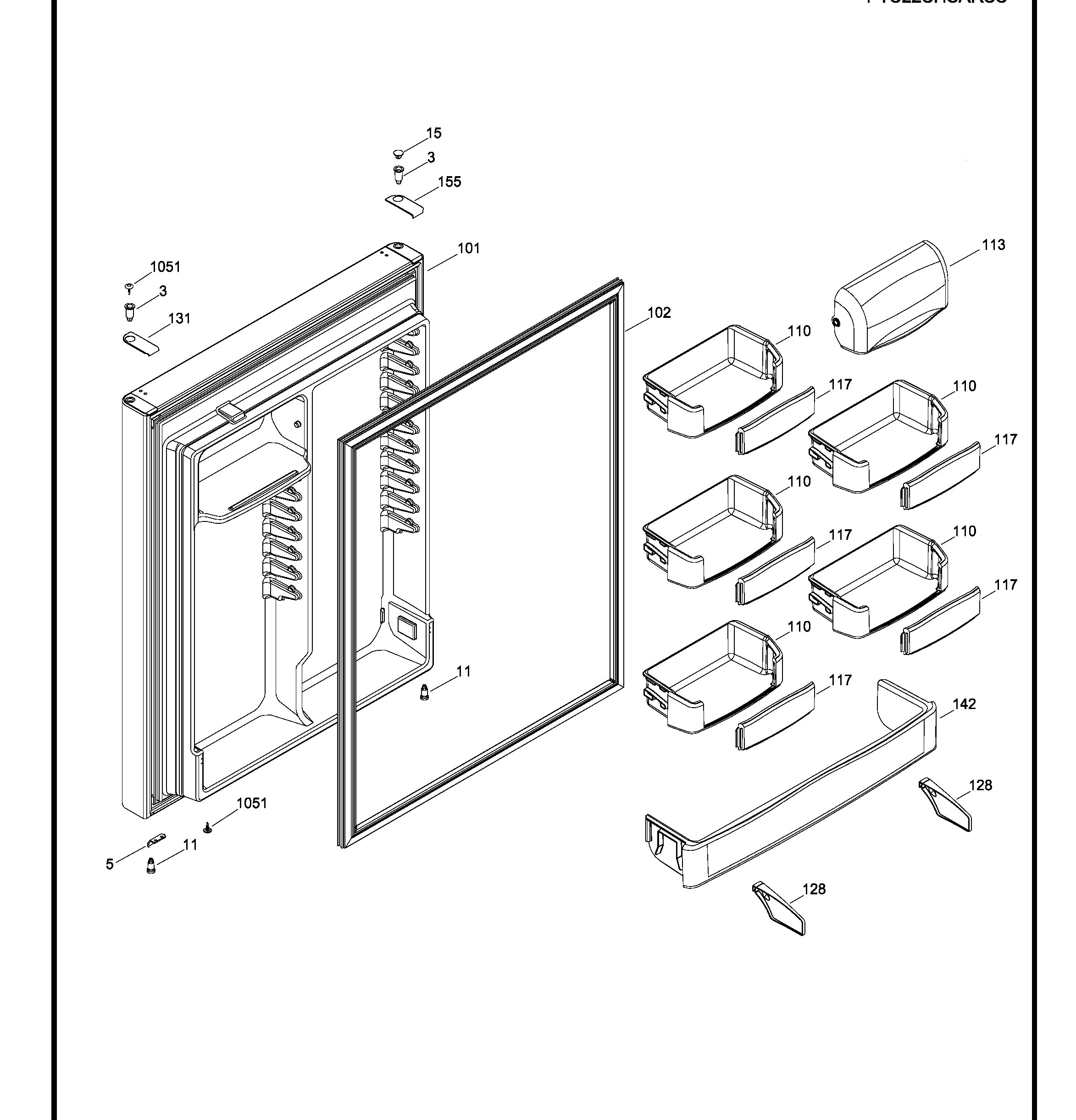 PTS22SHSARSS Exploded View 2 appliance exploded-view parts diagram