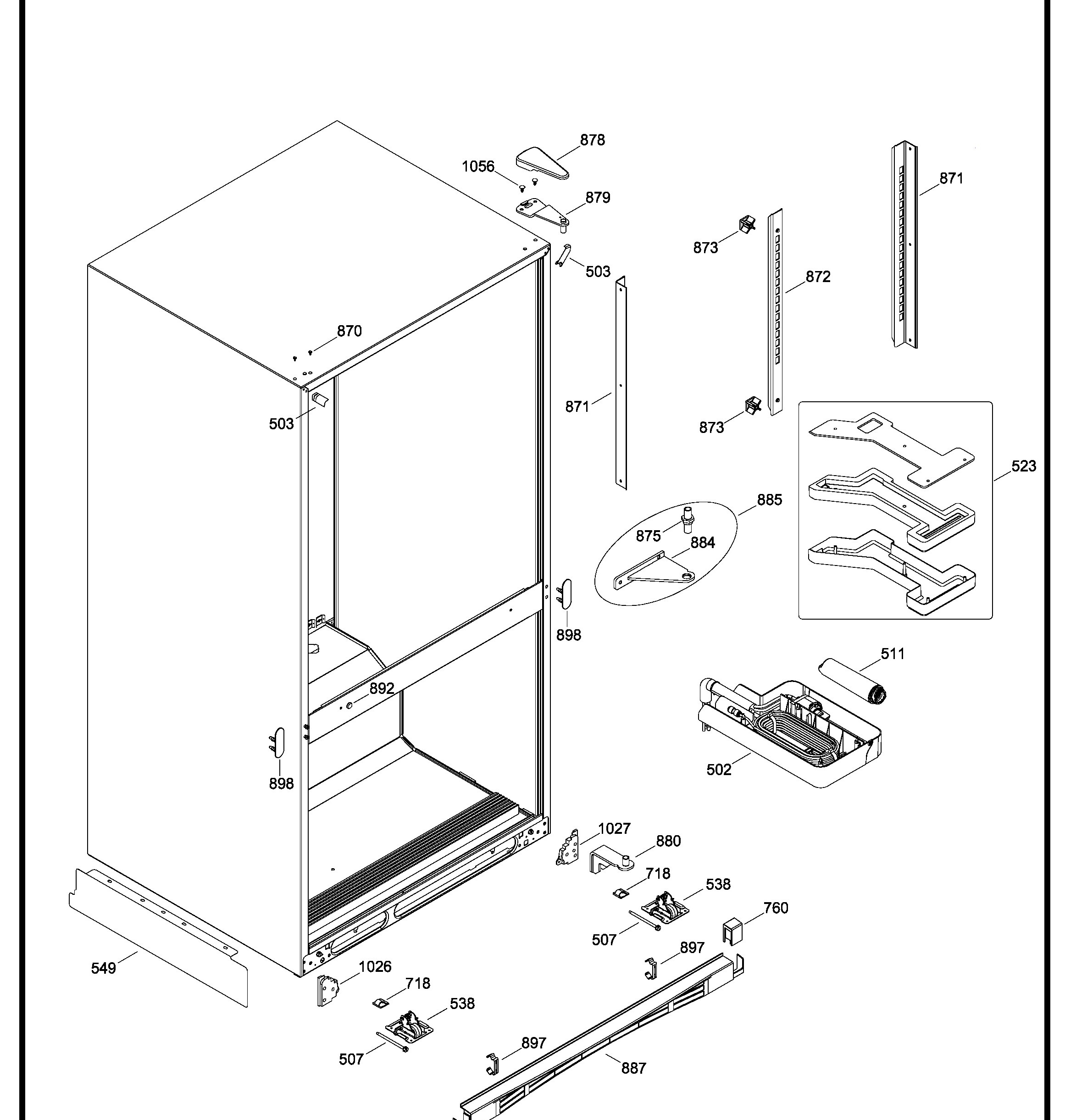 PTS22SHSARSS Exploded View 6 appliance exploded-view parts diagram