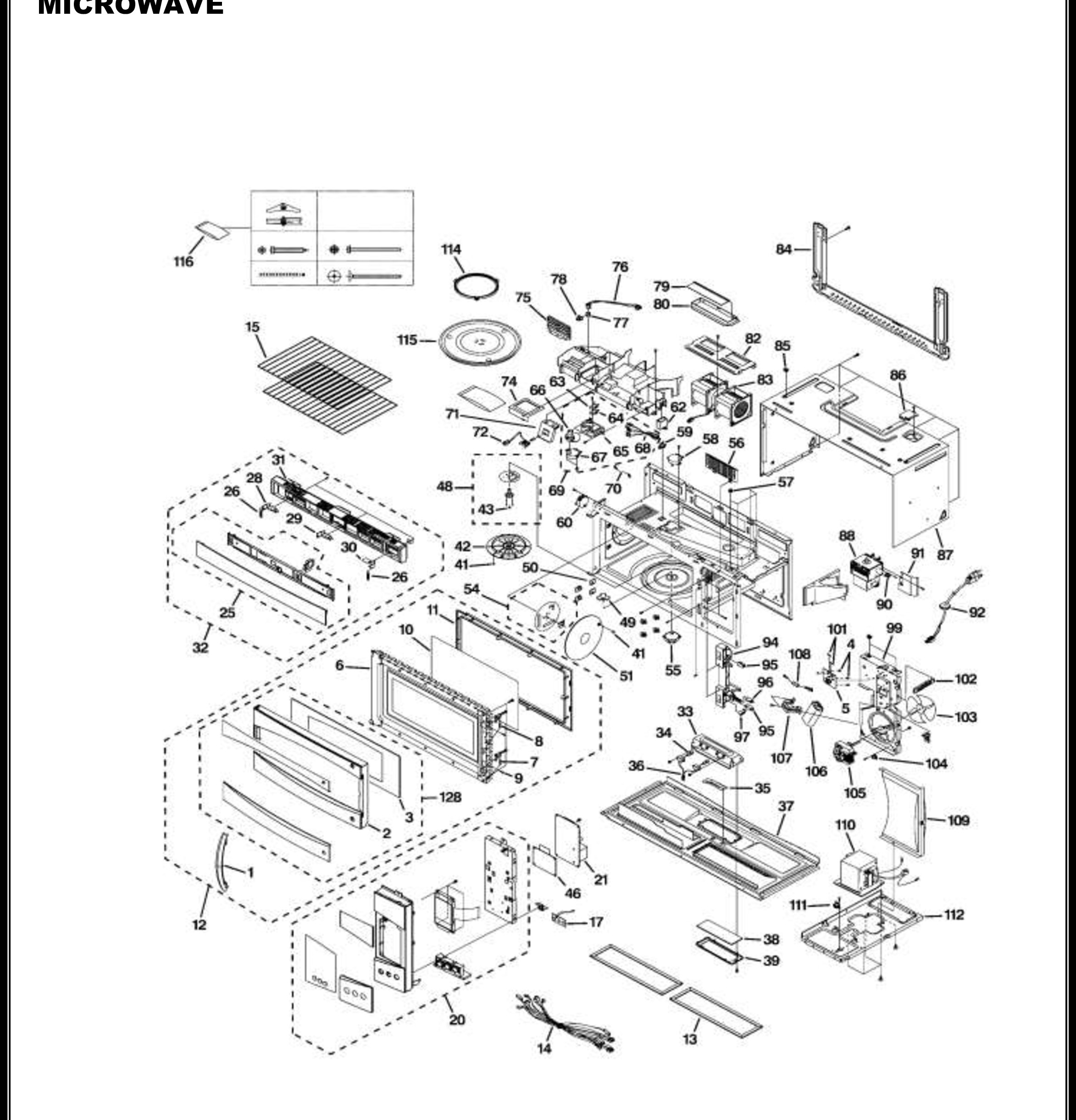 PVM2070SM1SS Exploded View 1 appliance exploded-view parts diagram