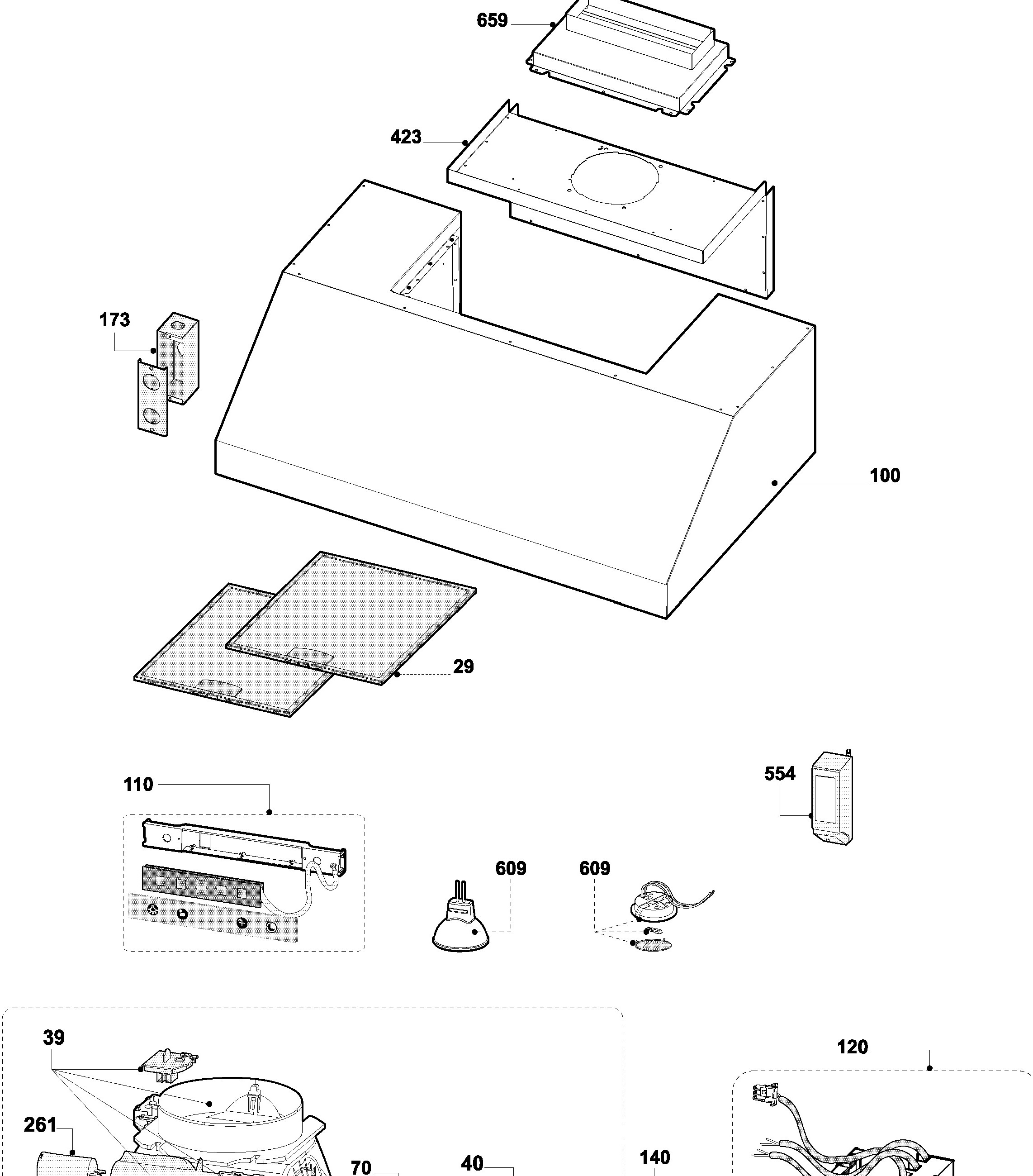 PVUS930S1SV Exploded View 1 appliance exploded-view parts diagram