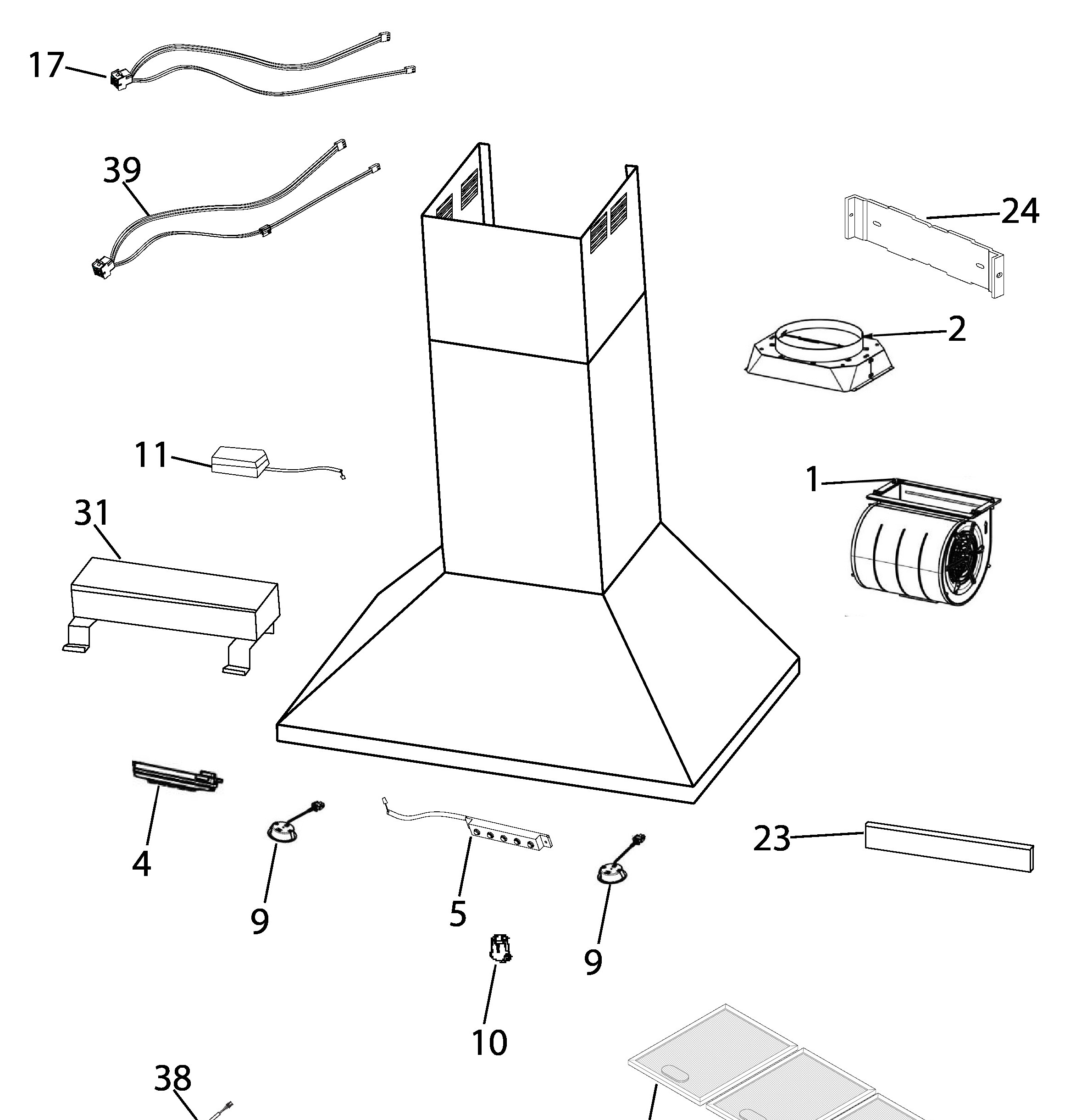 PVW1036SWSS Exploded View 1 appliance exploded-view parts diagram