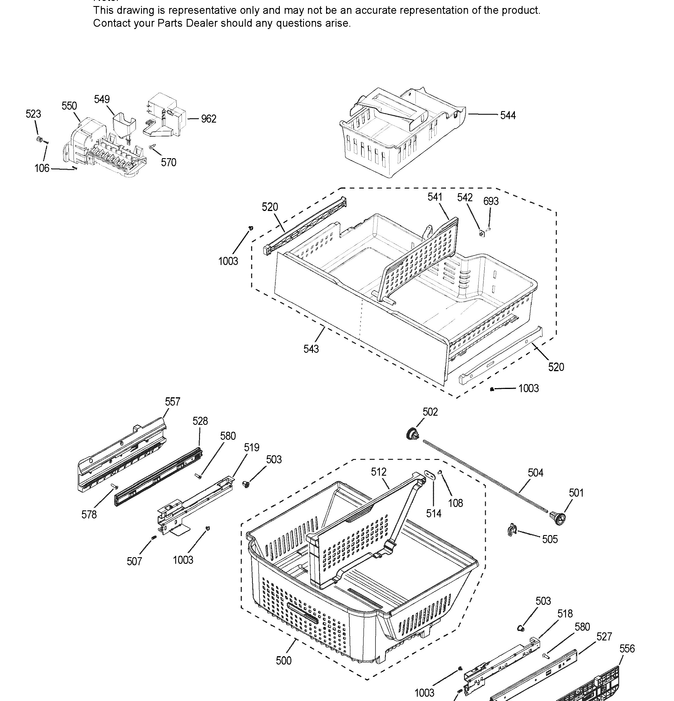 PWE23KYNCFS Exploded View 3 appliance exploded-view parts diagram