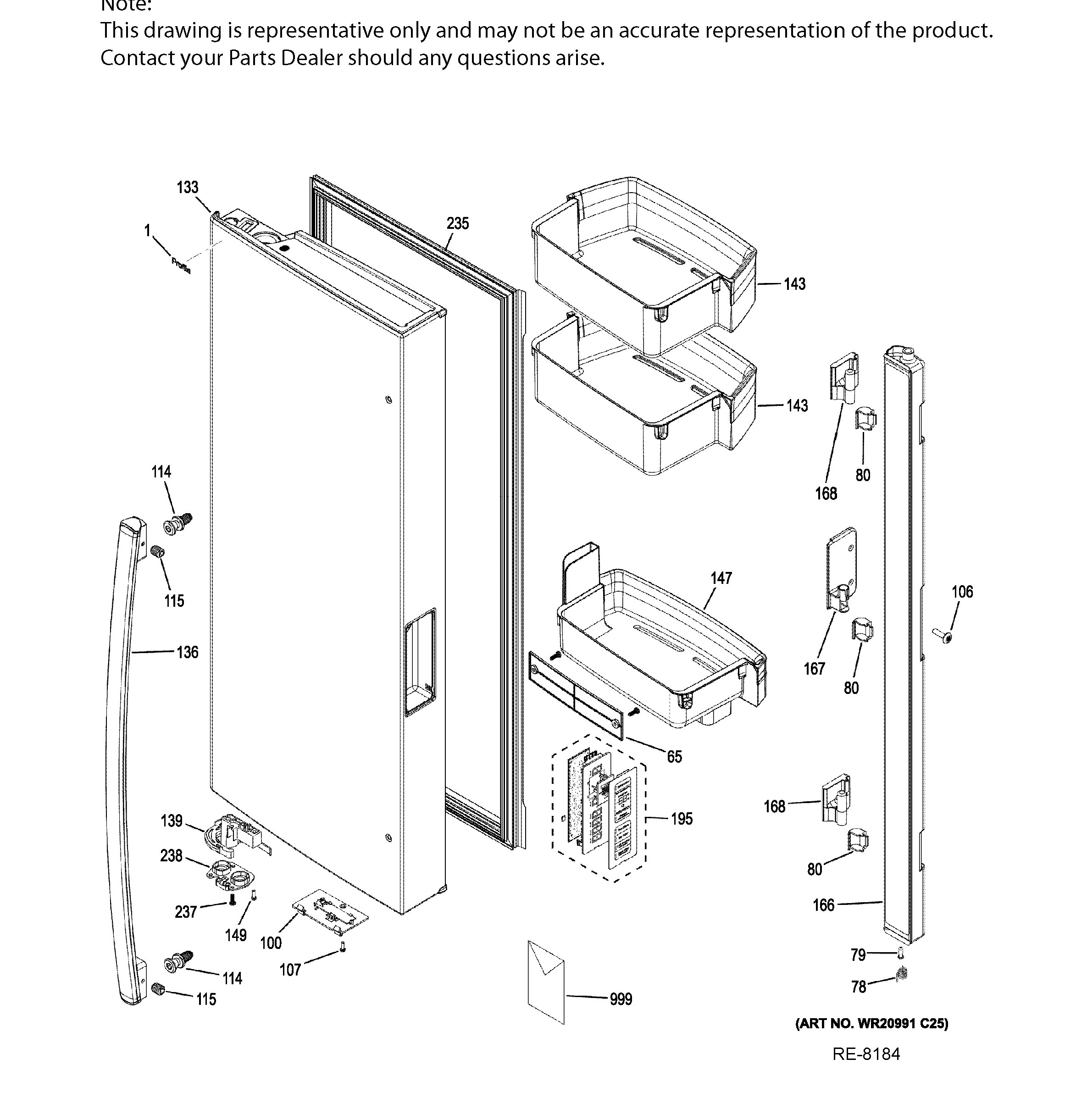 PWE23KYNCFS Exploded View 6 appliance exploded-view parts diagram