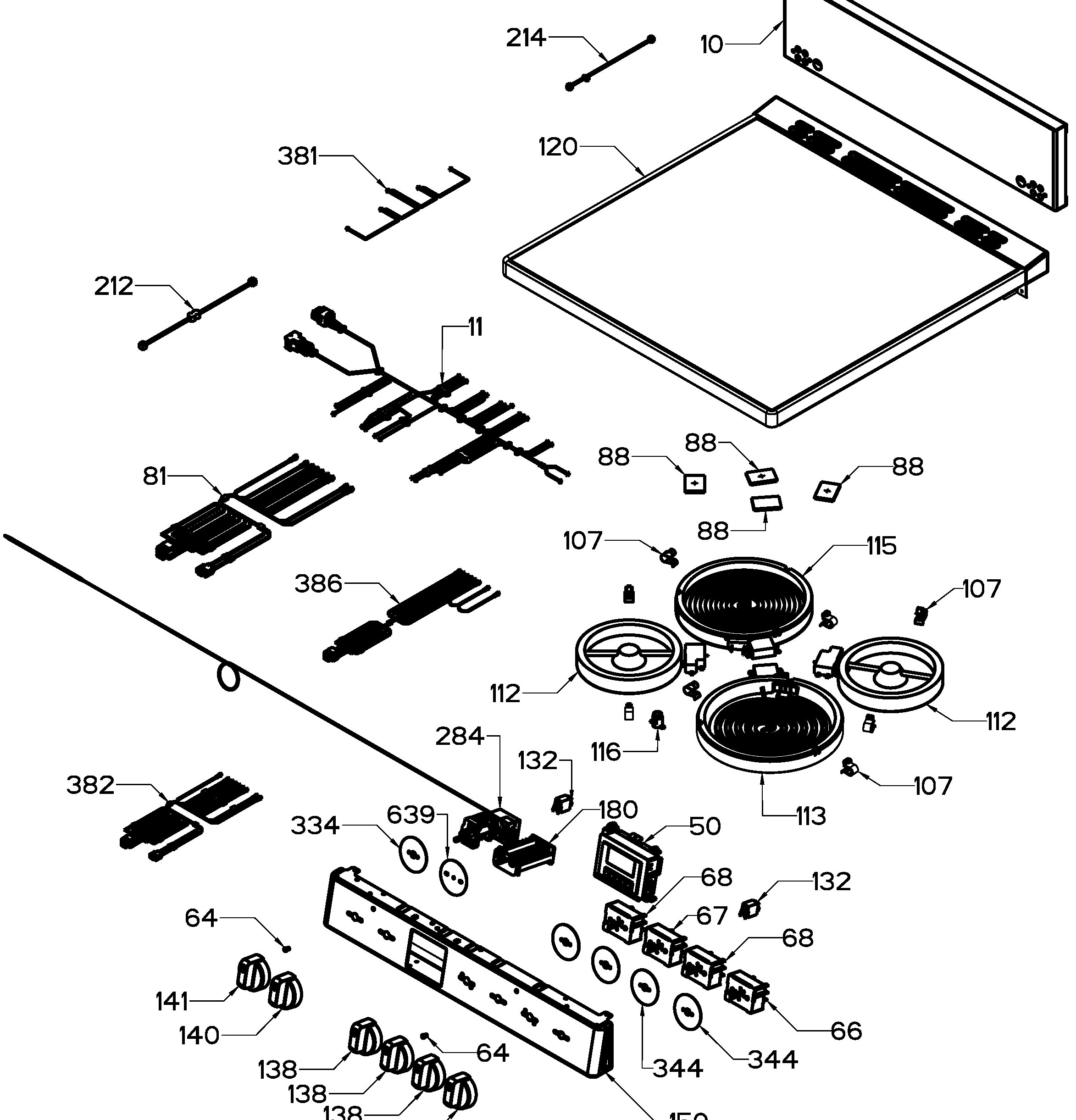QAS740RM1SS Exploded View 1 appliance exploded-view parts diagram