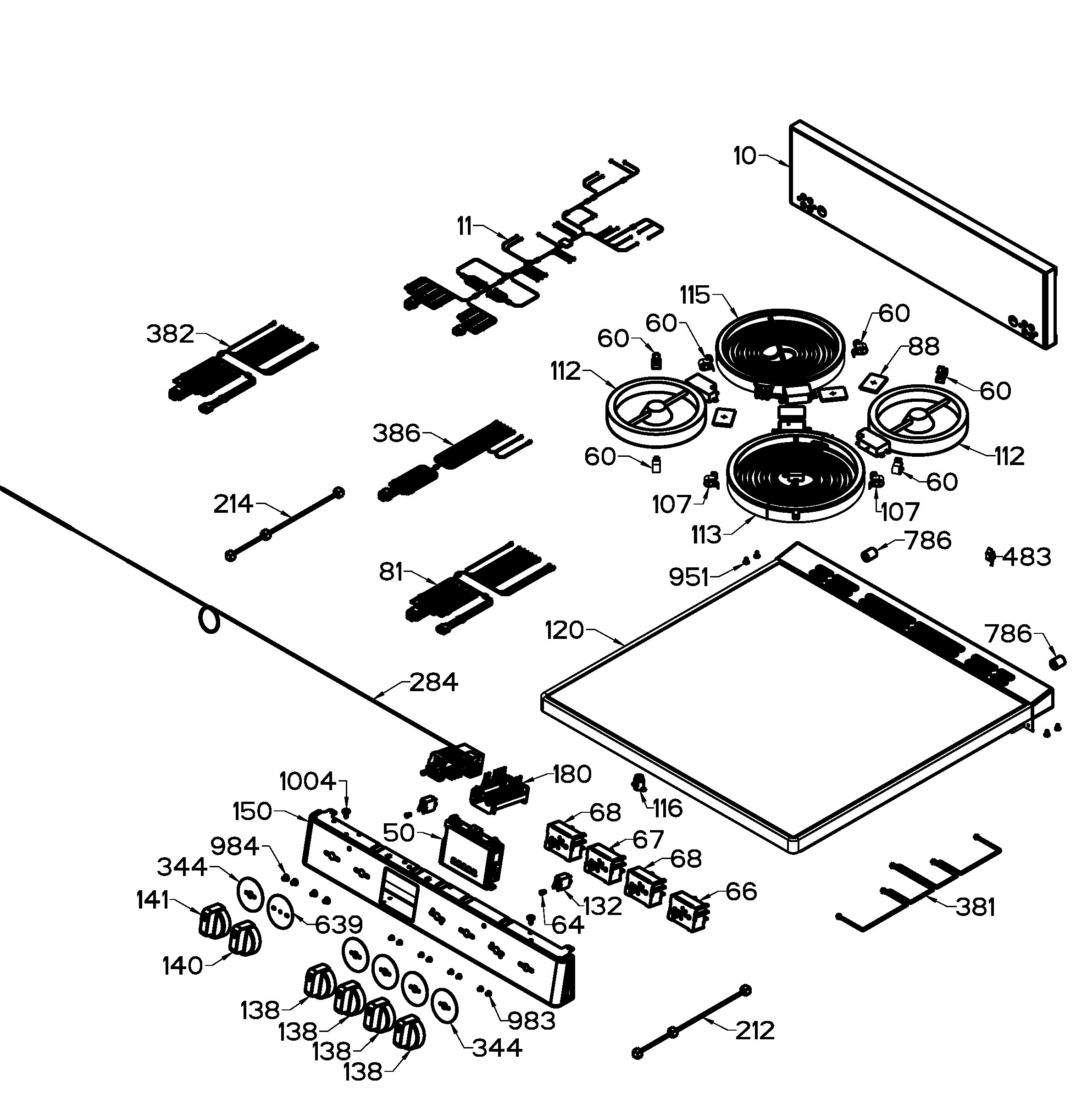 QCAS740RM2SS Exploded View 1 appliance exploded-view parts diagram