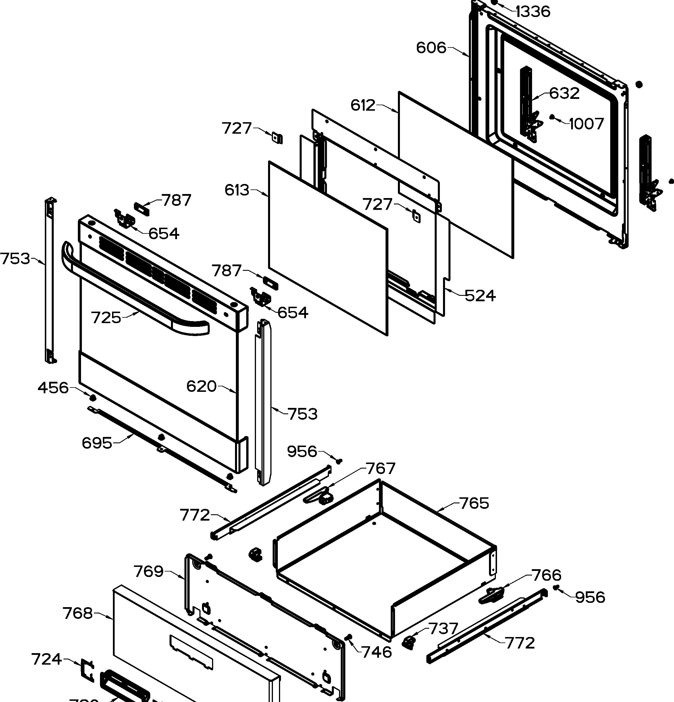QCAS740RM2SS Exploded View 3 appliance exploded-view parts diagram