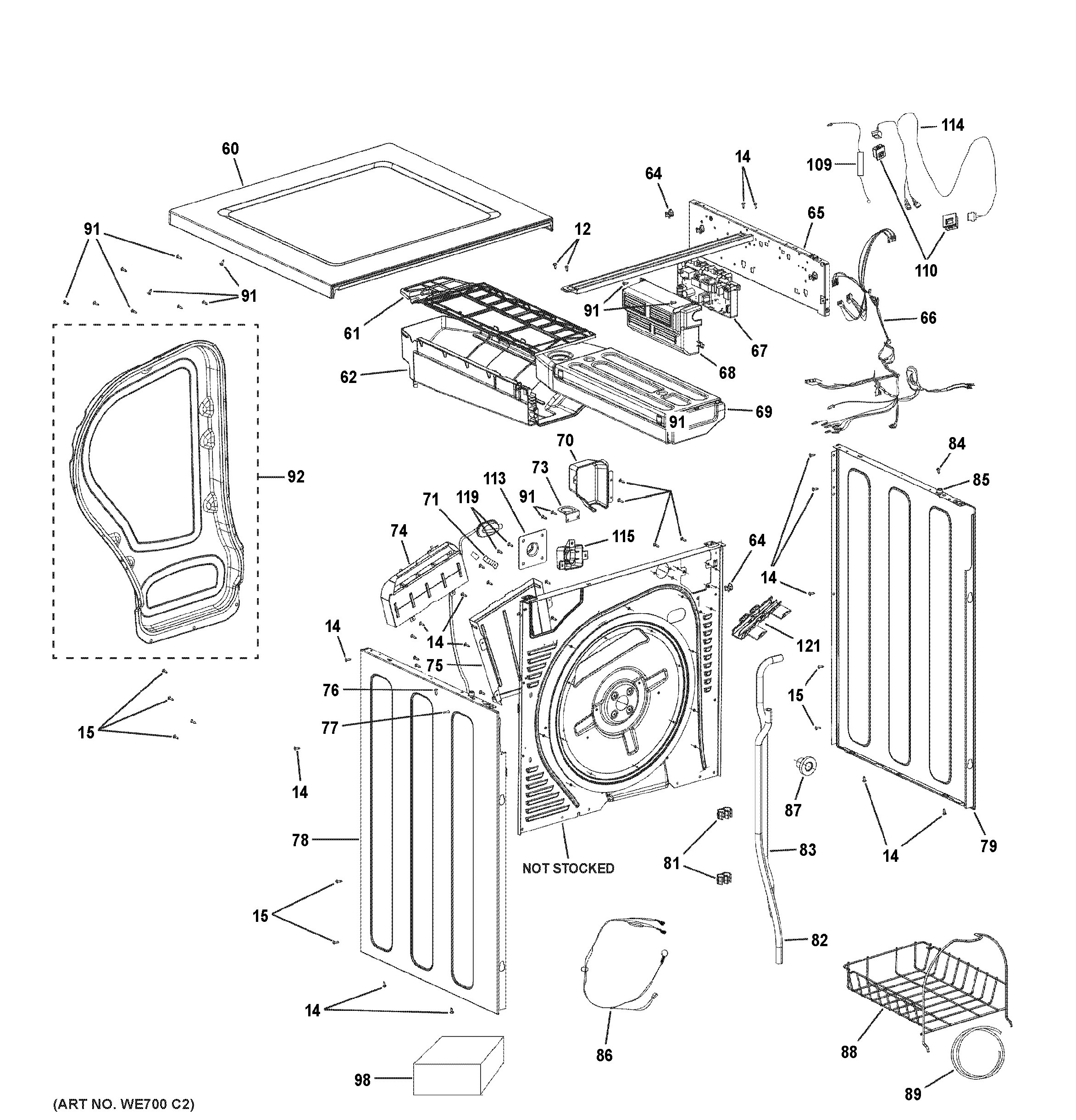 QFT15ESMN0WW Exploded View 4 appliance exploded-view parts diagram