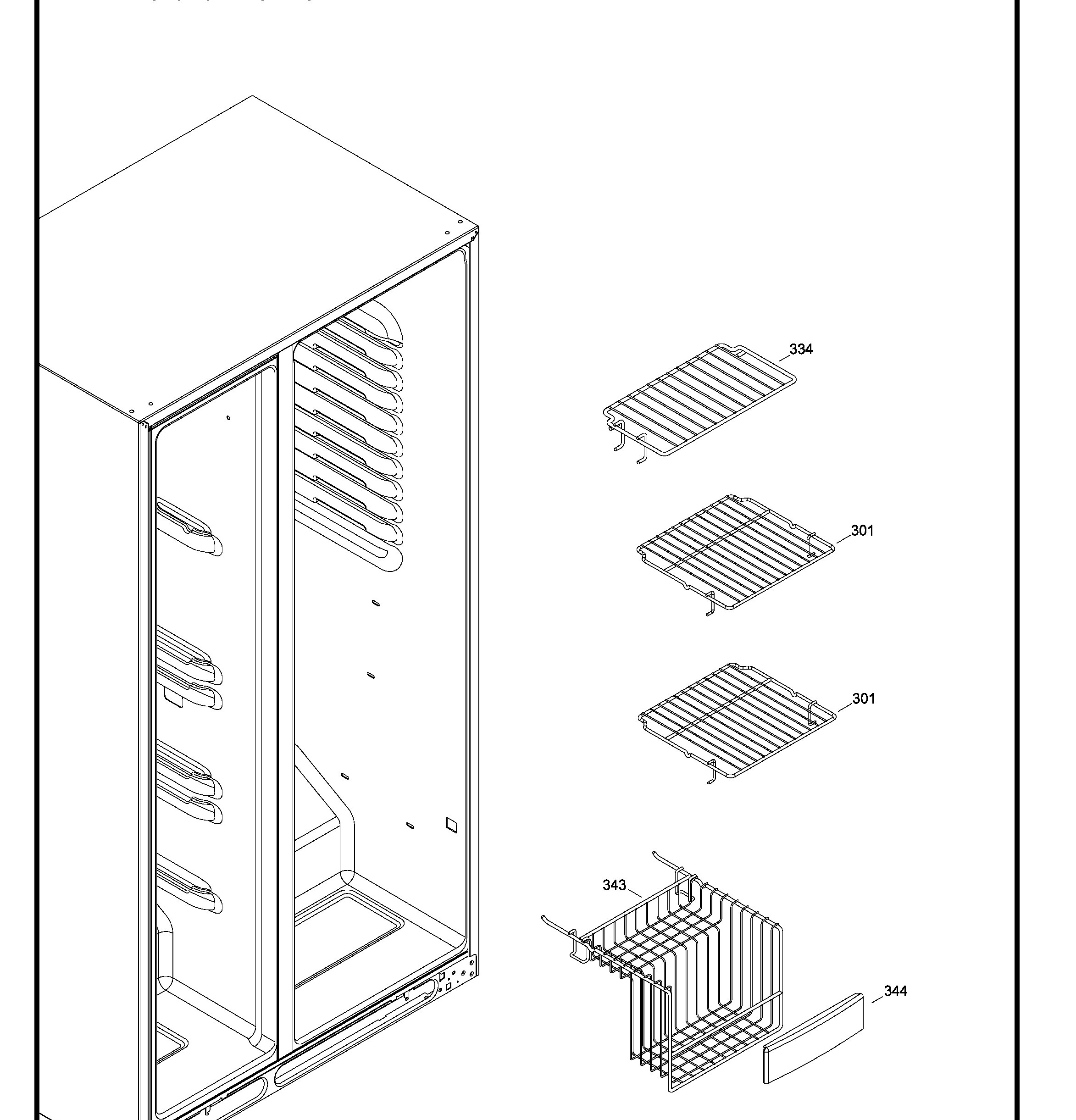RZ2300YGTIBB Exploded View 4 appliance exploded-view parts diagram