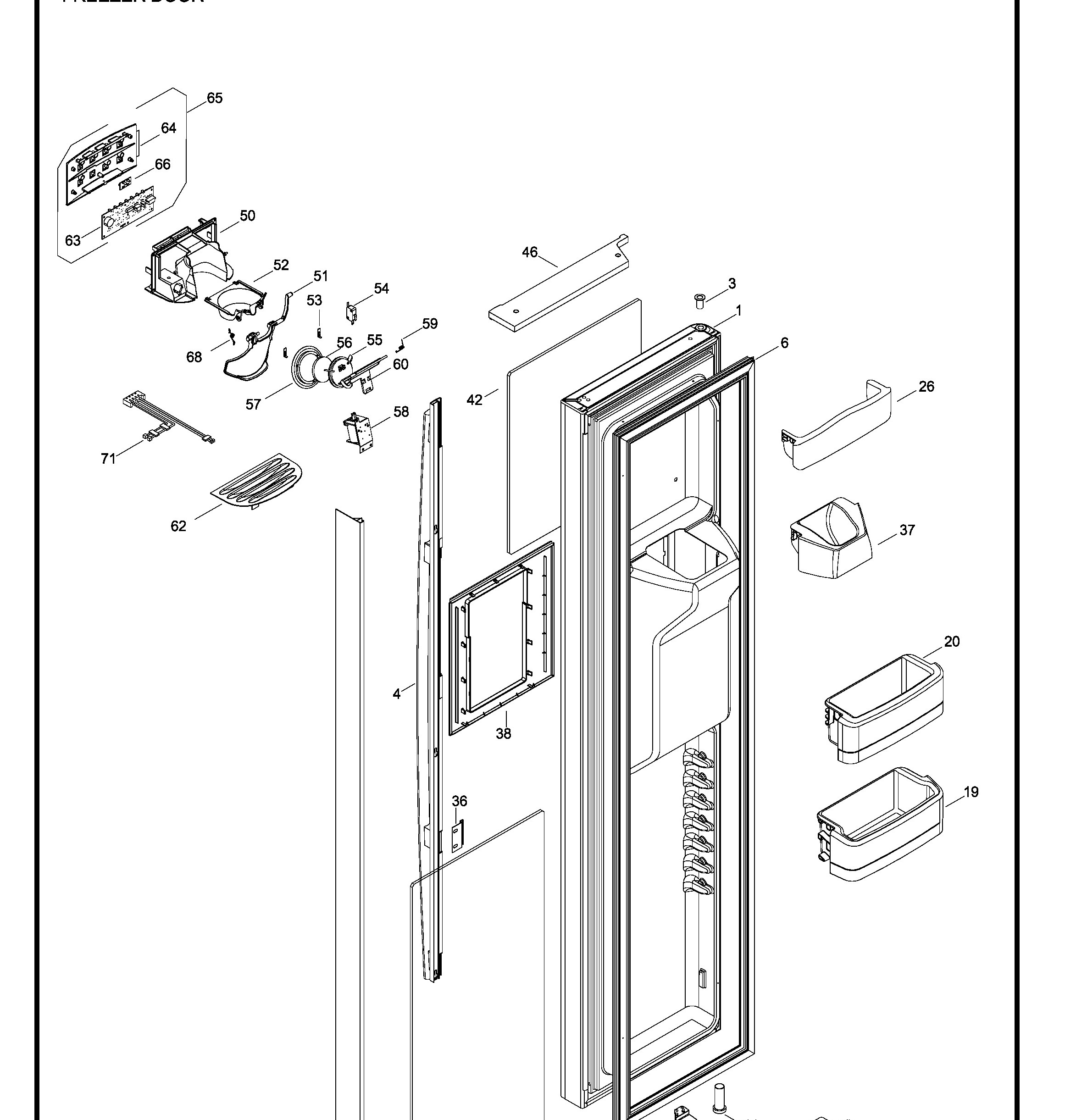 RZ2300YGTIBB Exploded View 1 appliance exploded-view parts diagram