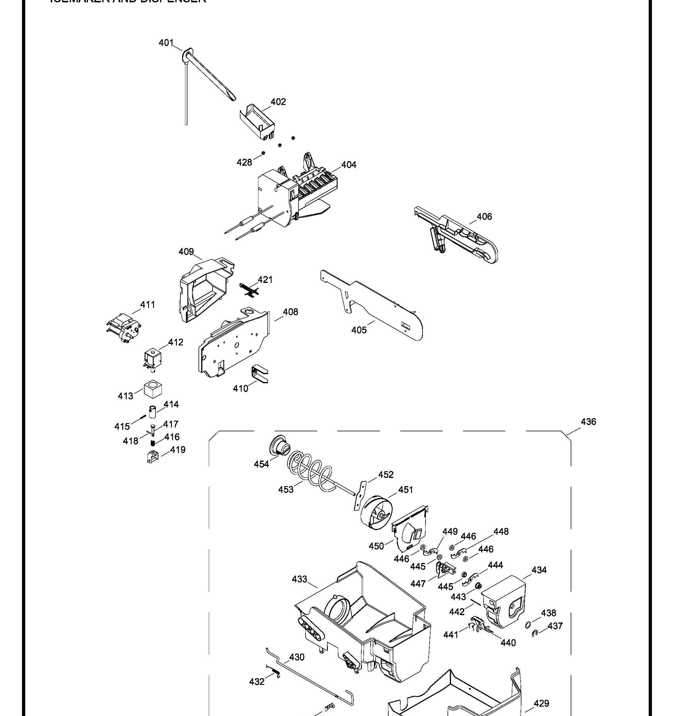 RZ2300YGTIBB Exploded View 5 appliance exploded-view parts diagram