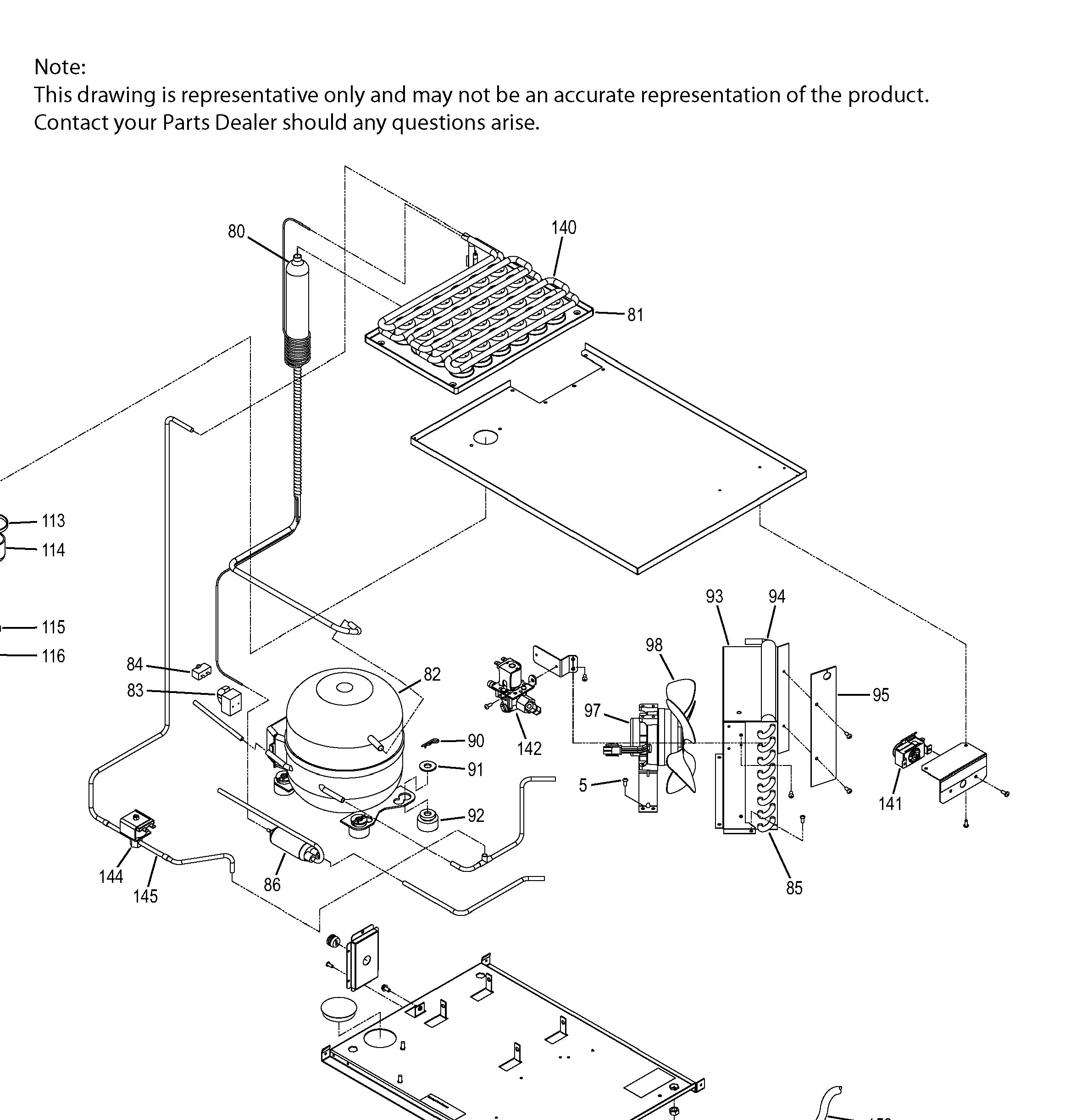 UCC15NJBII Exploded View 6 appliance exploded-view parts diagram