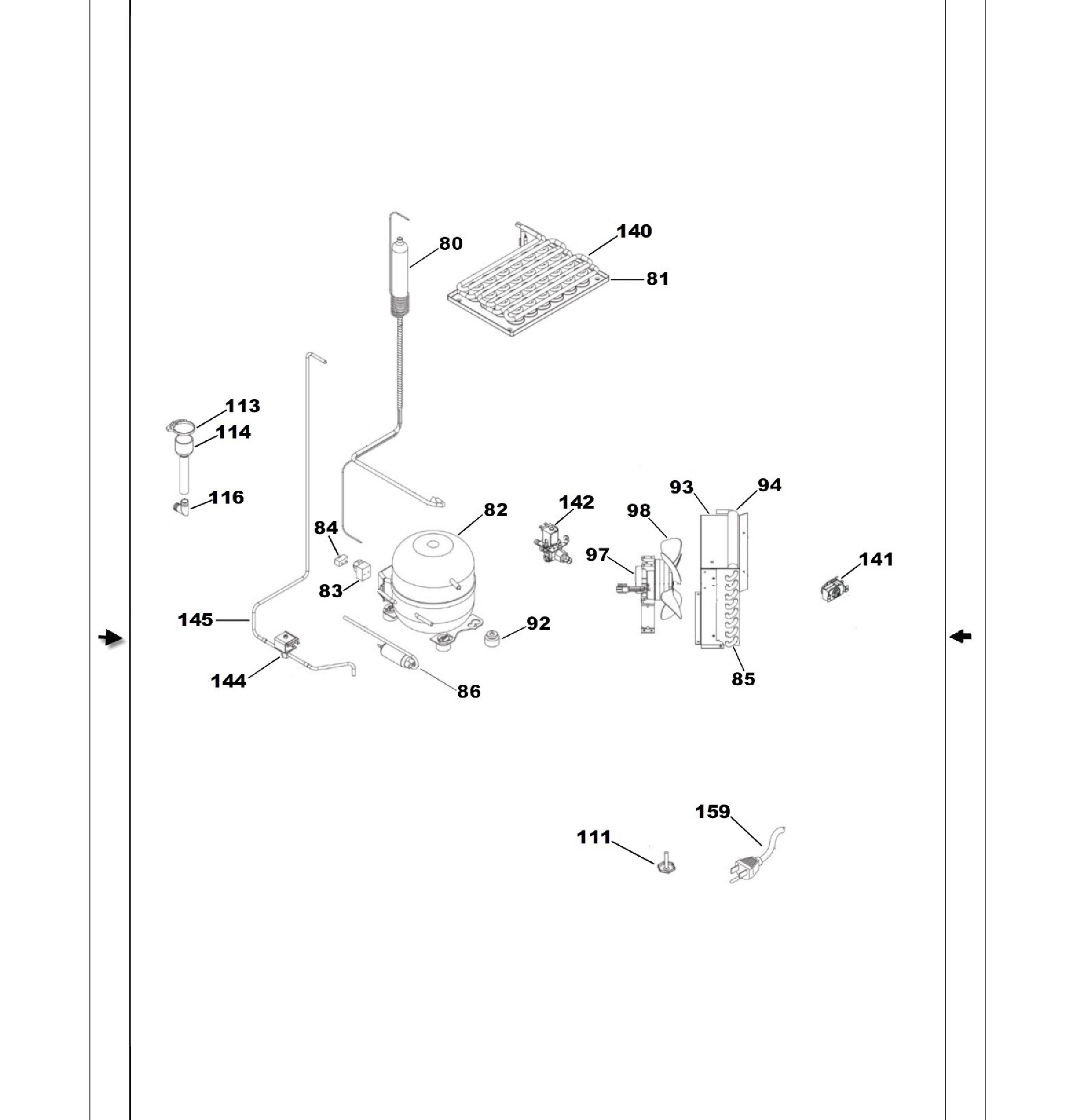 UCC15NJCII Exploded View 6 appliance exploded-view parts diagram