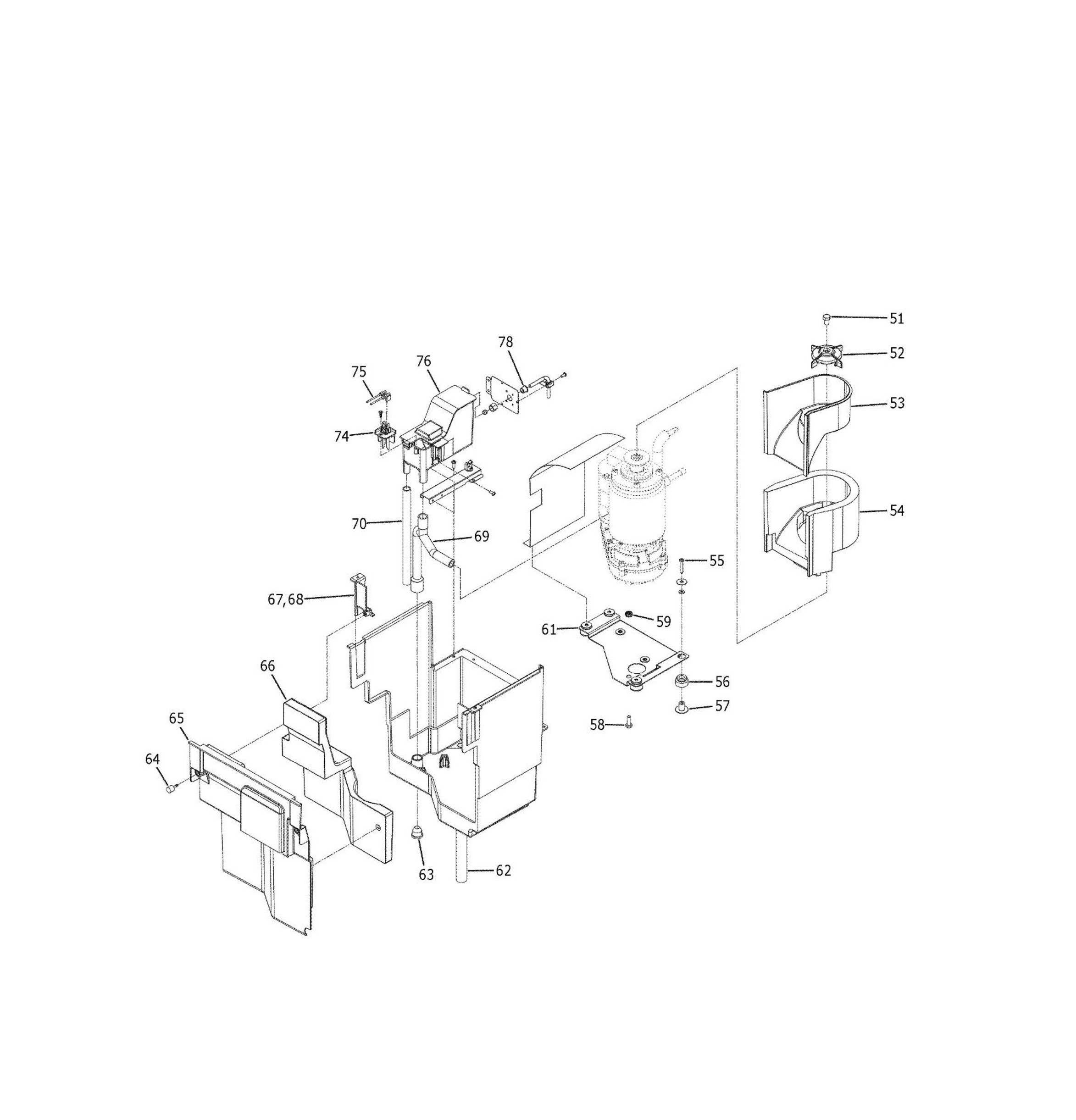 UNC15NJBII Exploded View 10 appliance exploded-view parts diagram