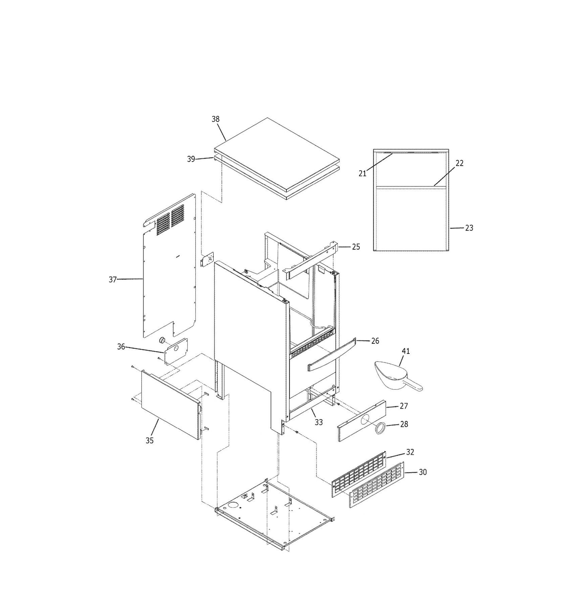 UNC15NJBII Exploded View 7 appliance exploded-view parts diagram