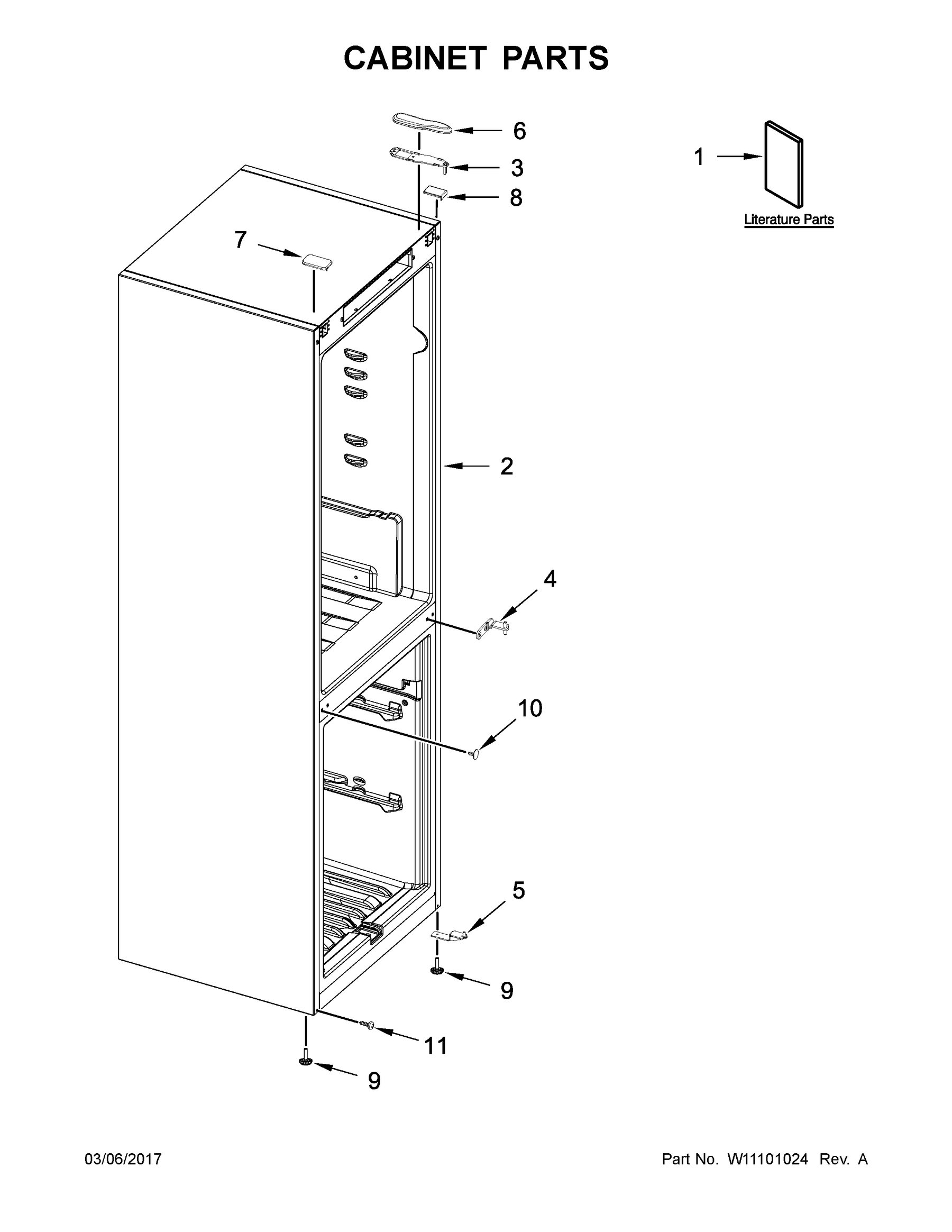Cabinet parts — Approved diagram