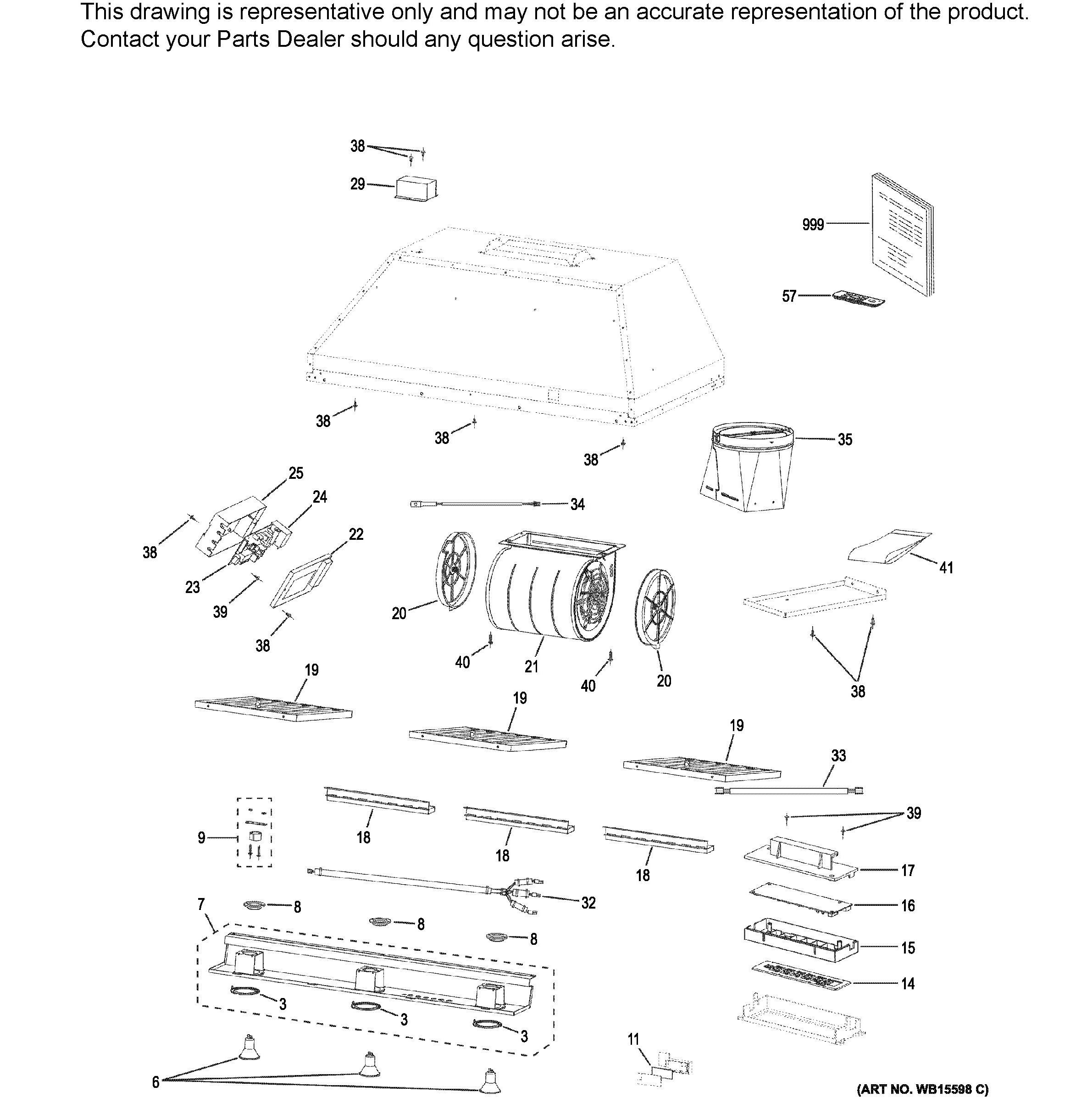 UVC9360SL1SS Exploded View 1 appliance exploded-view parts diagram